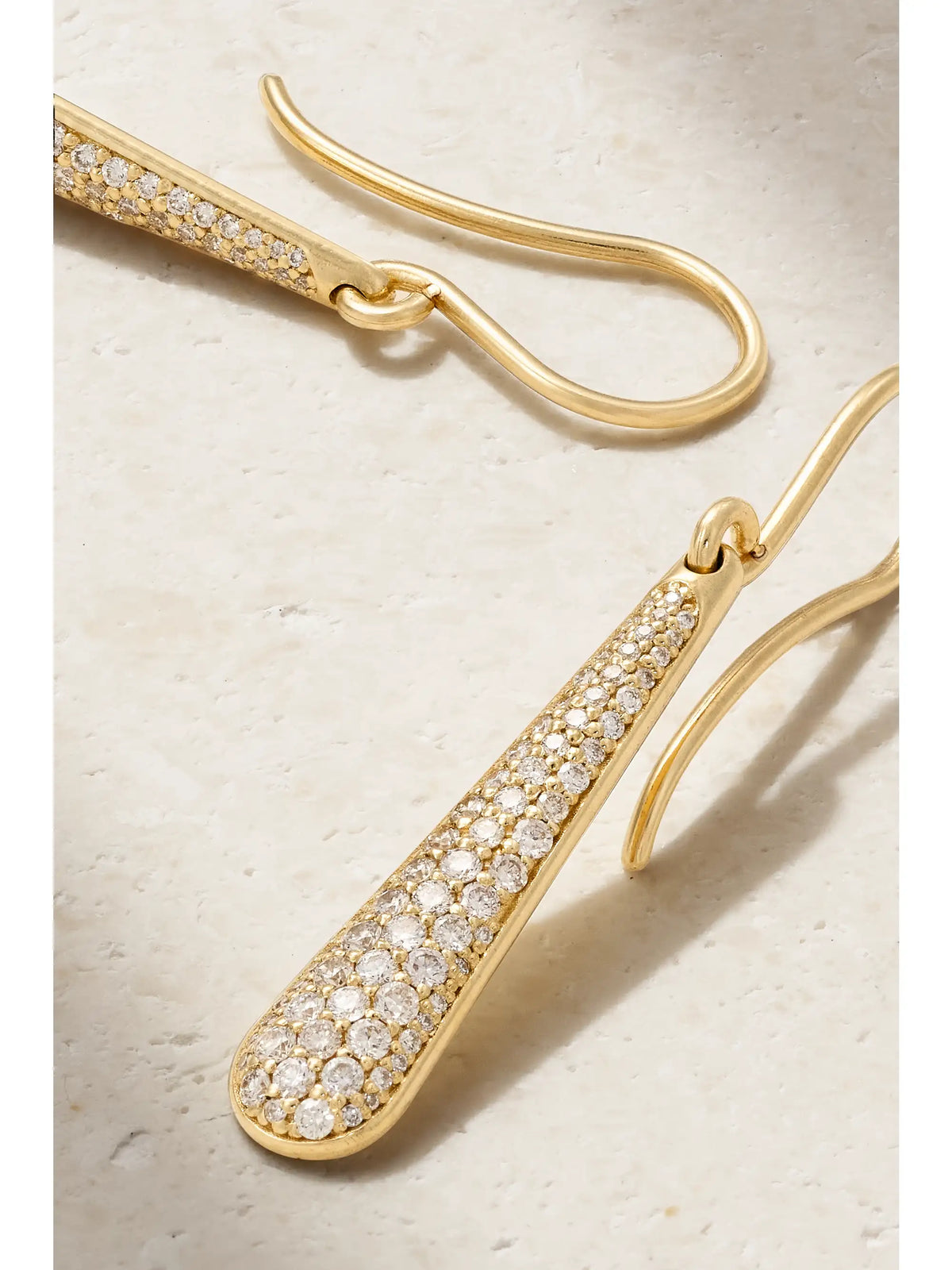 Dome Drop 18-karat Gold Diamond Earrings
