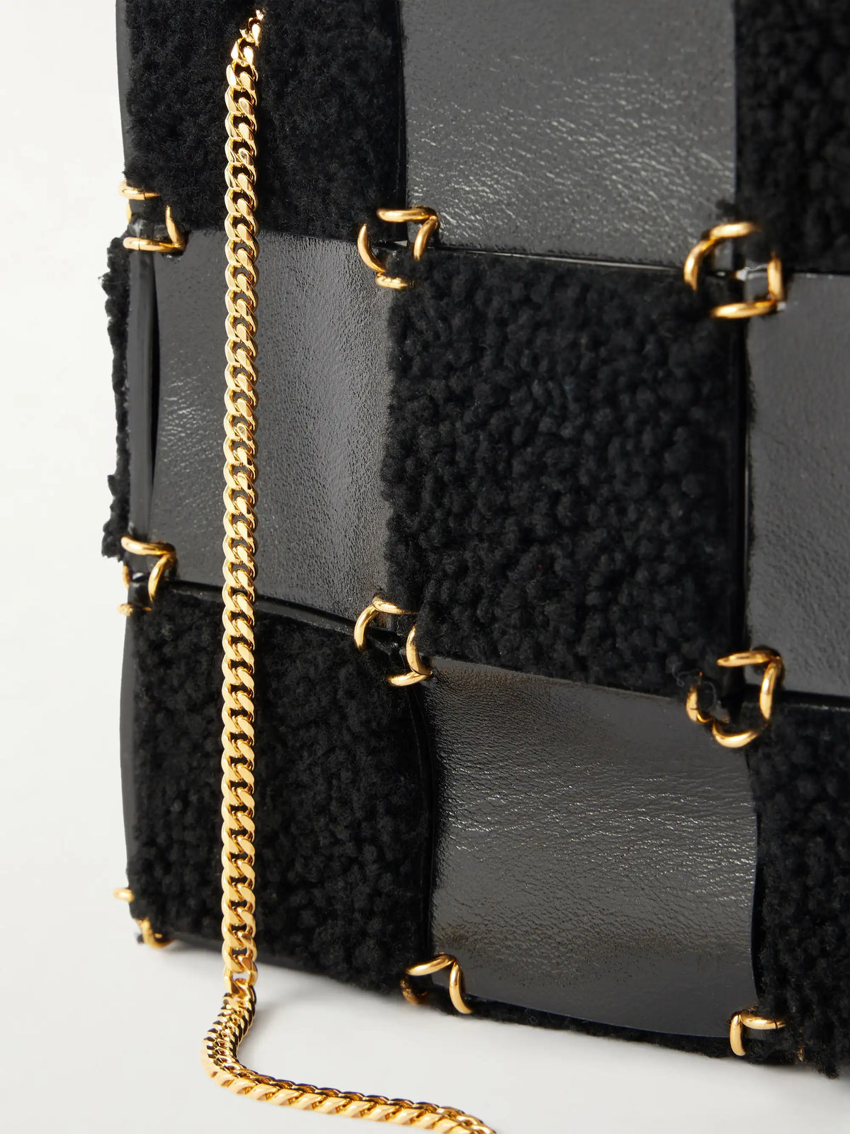 KHAITE Emma Mini Leather And Suede Shoulder Bag