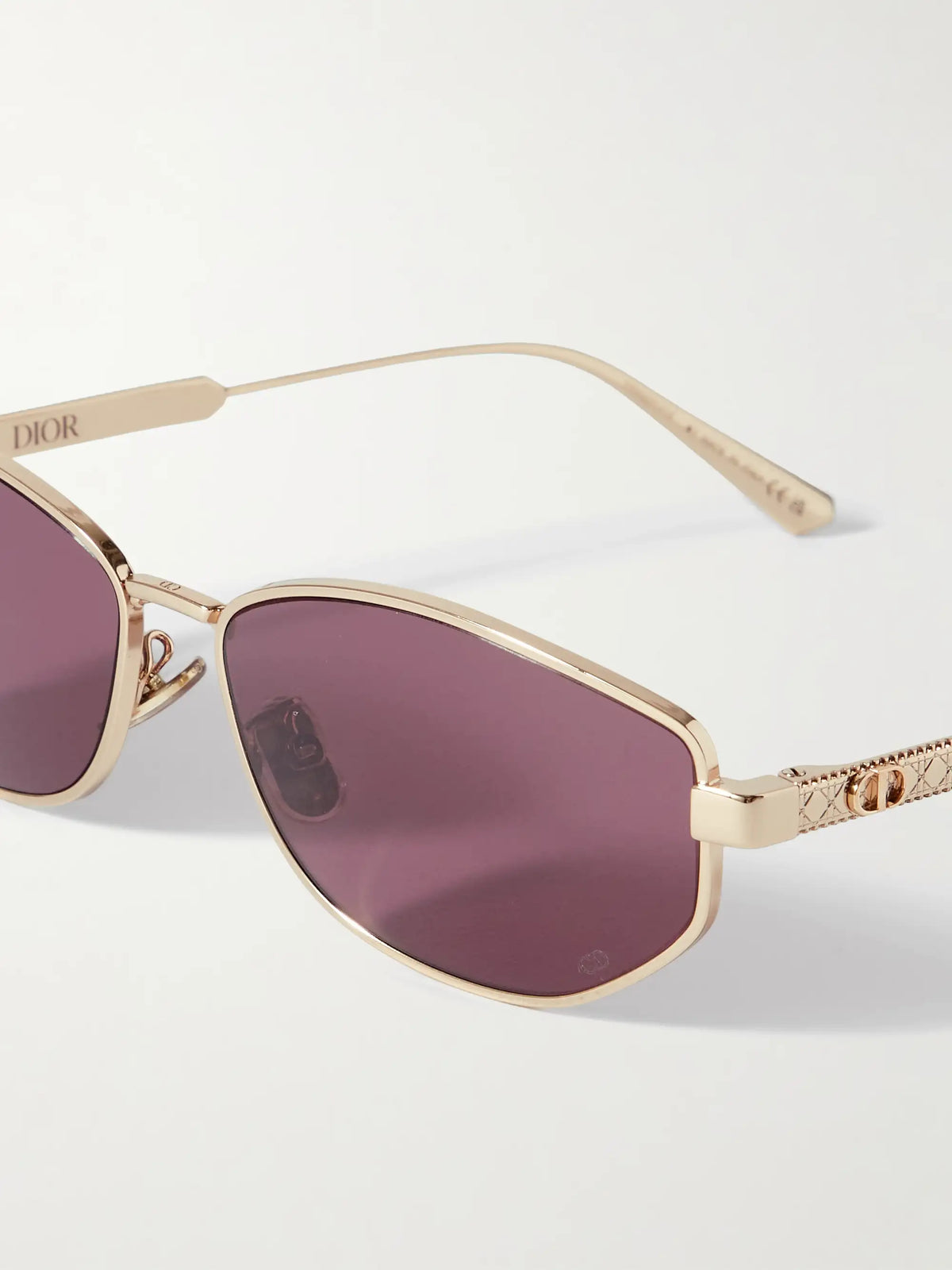Diorcannage B1u Oval-frame Rose Gold-tone Sunglasses