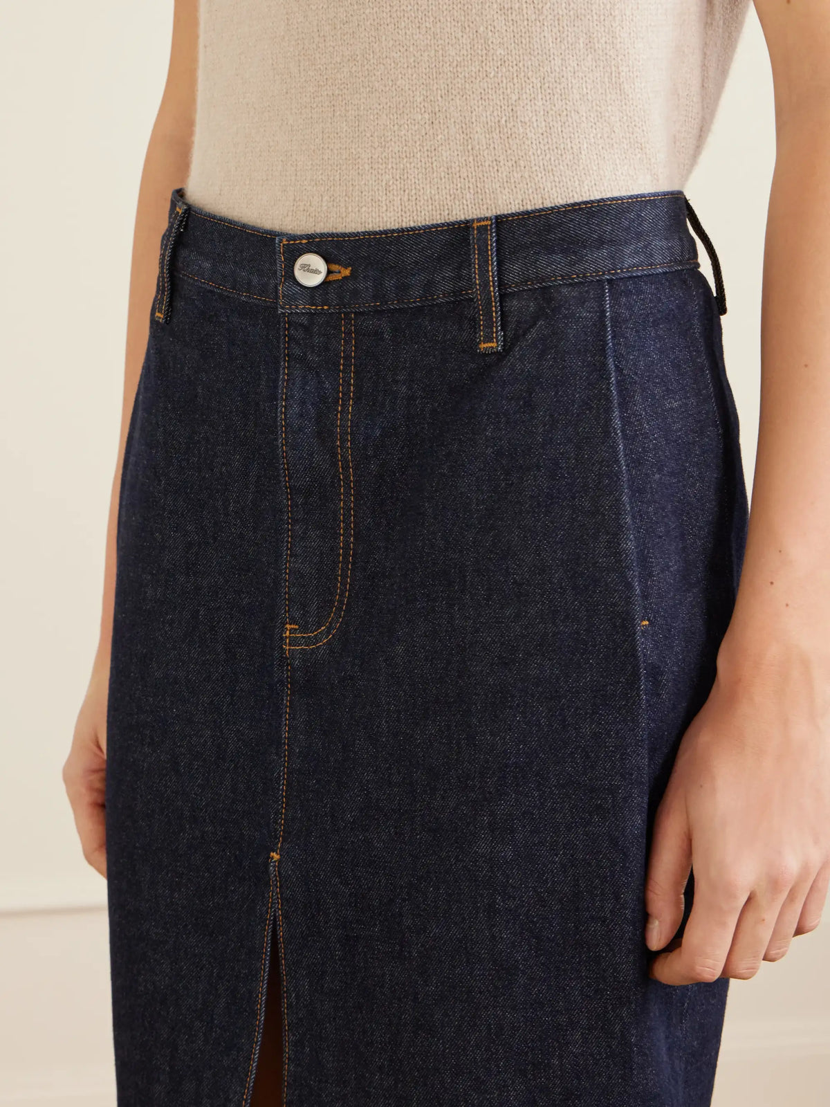Anden Denim Midi Skirt