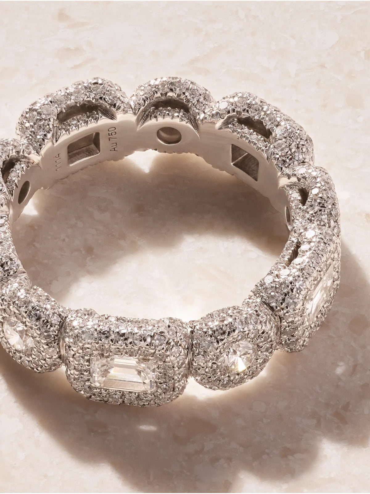 David Morris Eternity 18-karat White Gold Diamond Ring