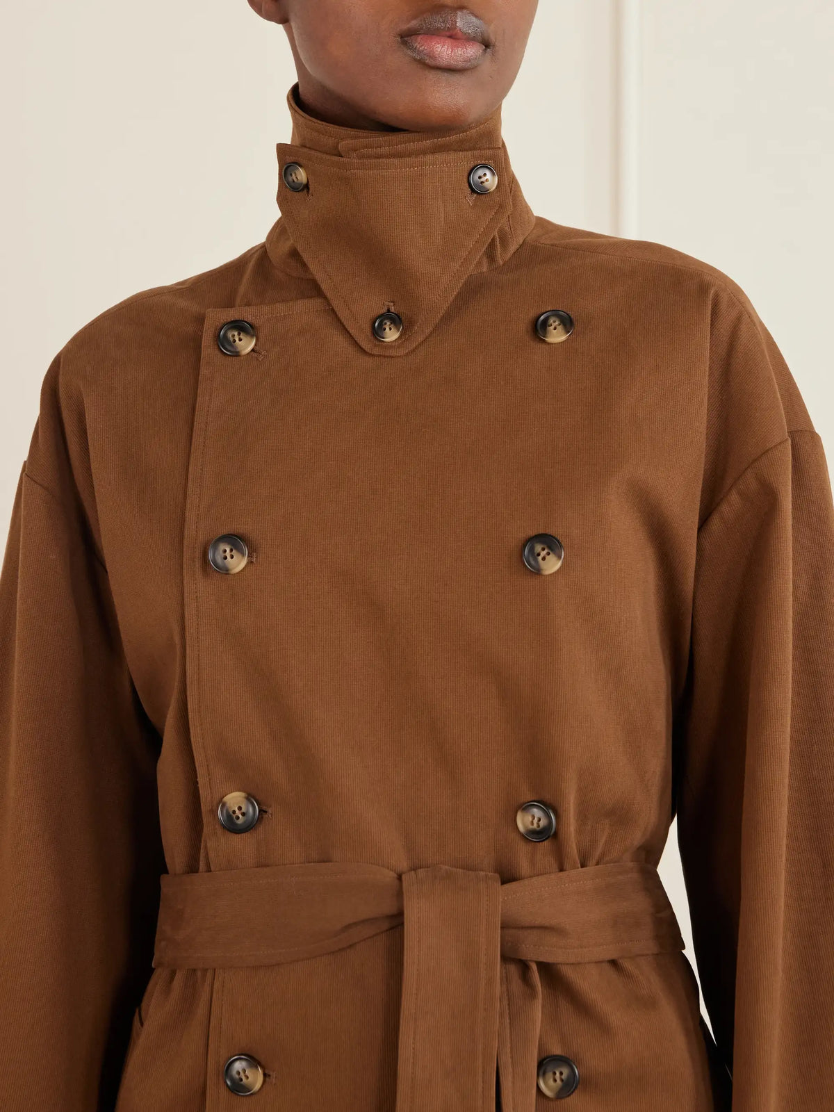 DÔEN Wolfe Belted Cotton-blend Trench Coat