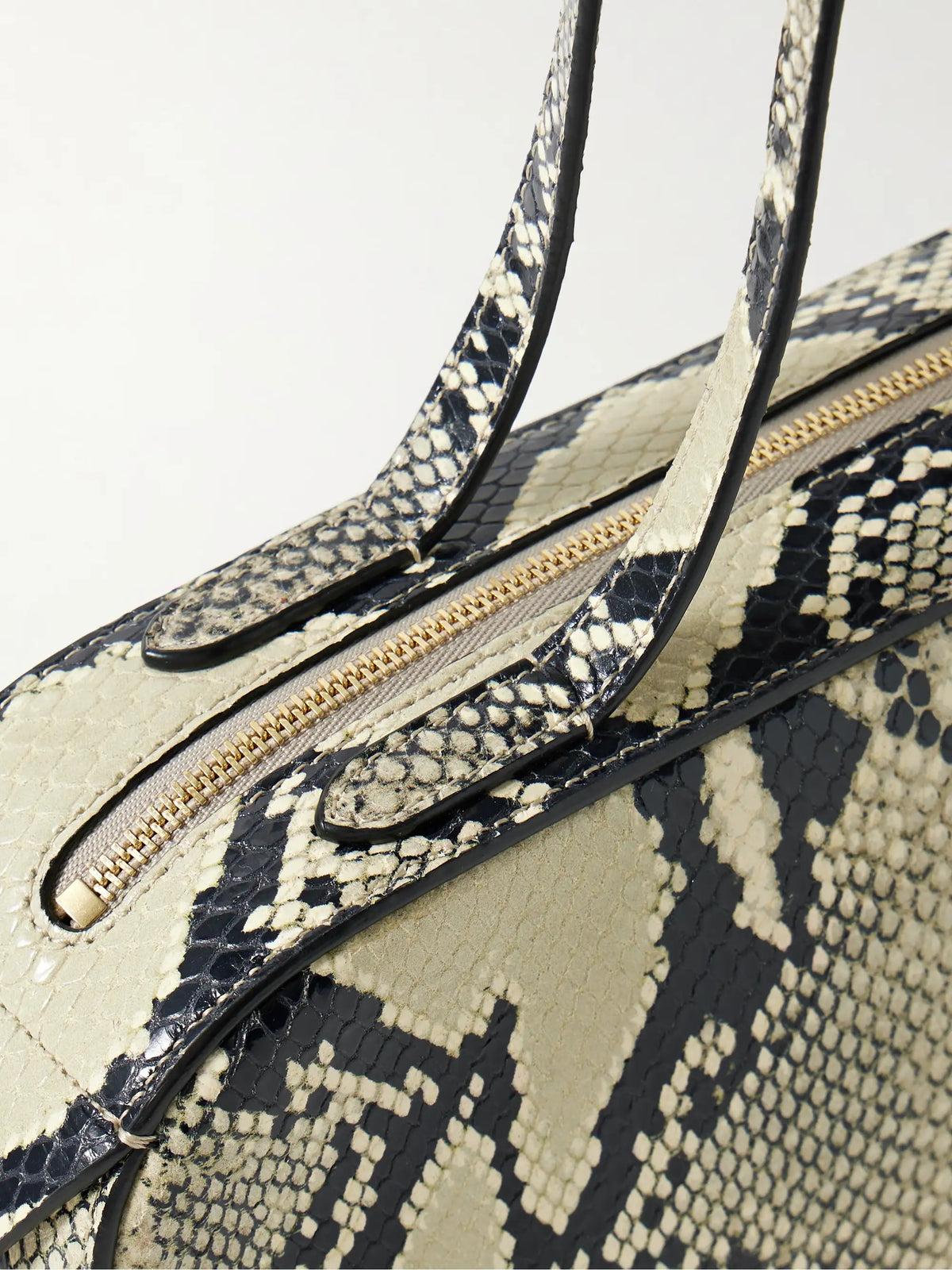 Simona Snake-effect Leather Shoulder Bag