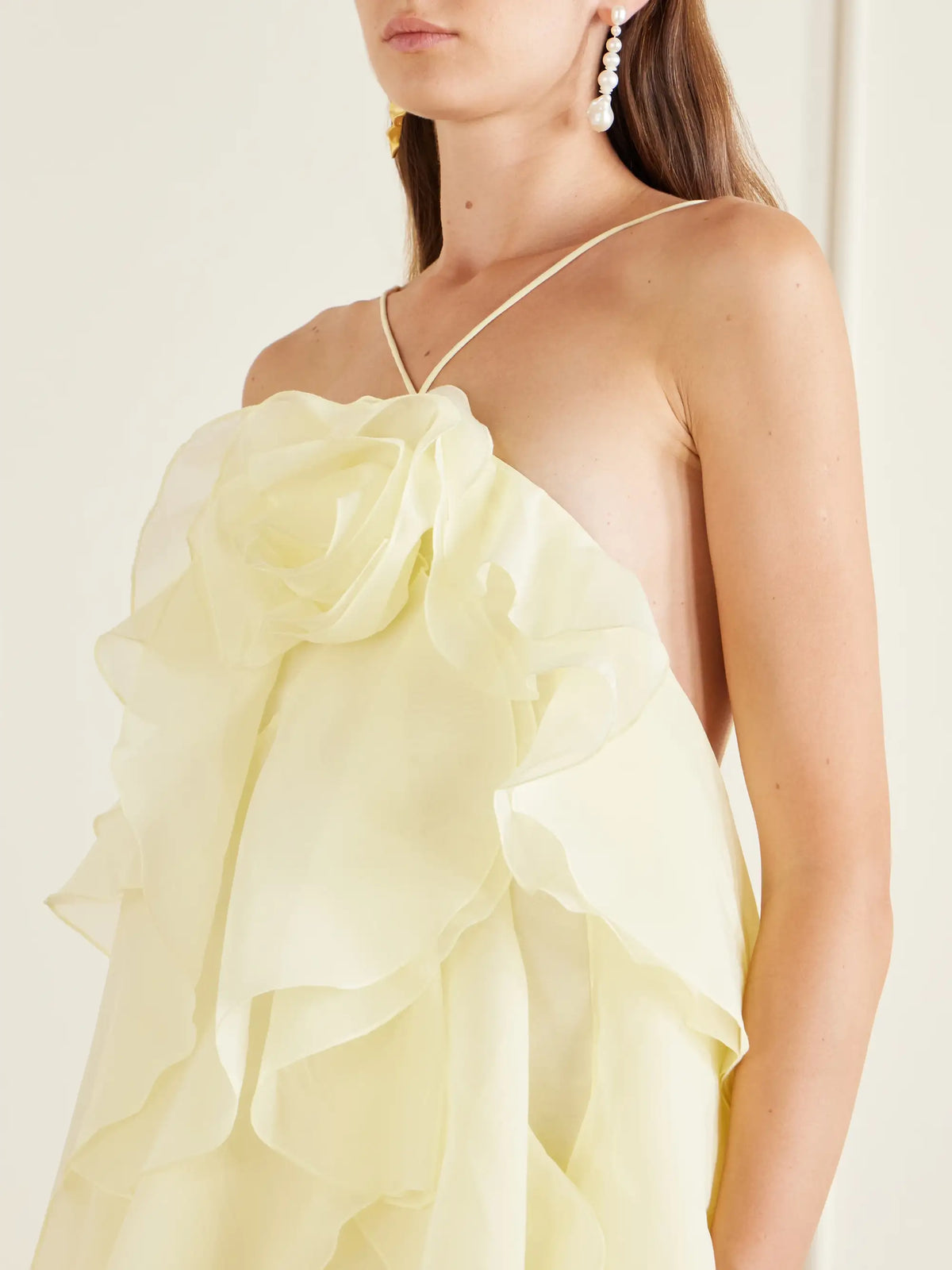 Aje Pandorea Appliquéd Ruffled Organza Gown