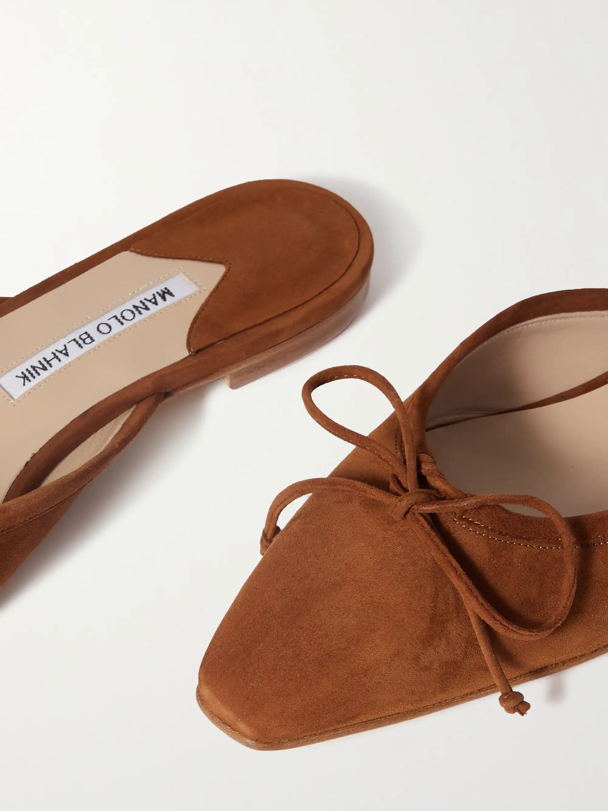 Ballerimu Bow-detailed Suede Ballet Flats
