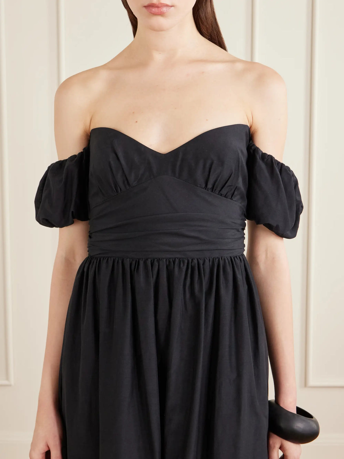 Matteau Organic Cotton-blend Off Shoulder Midi Dress