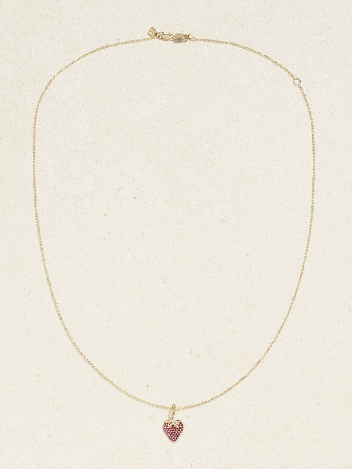 Strawberry 14-karat Gold Ruby Necklace