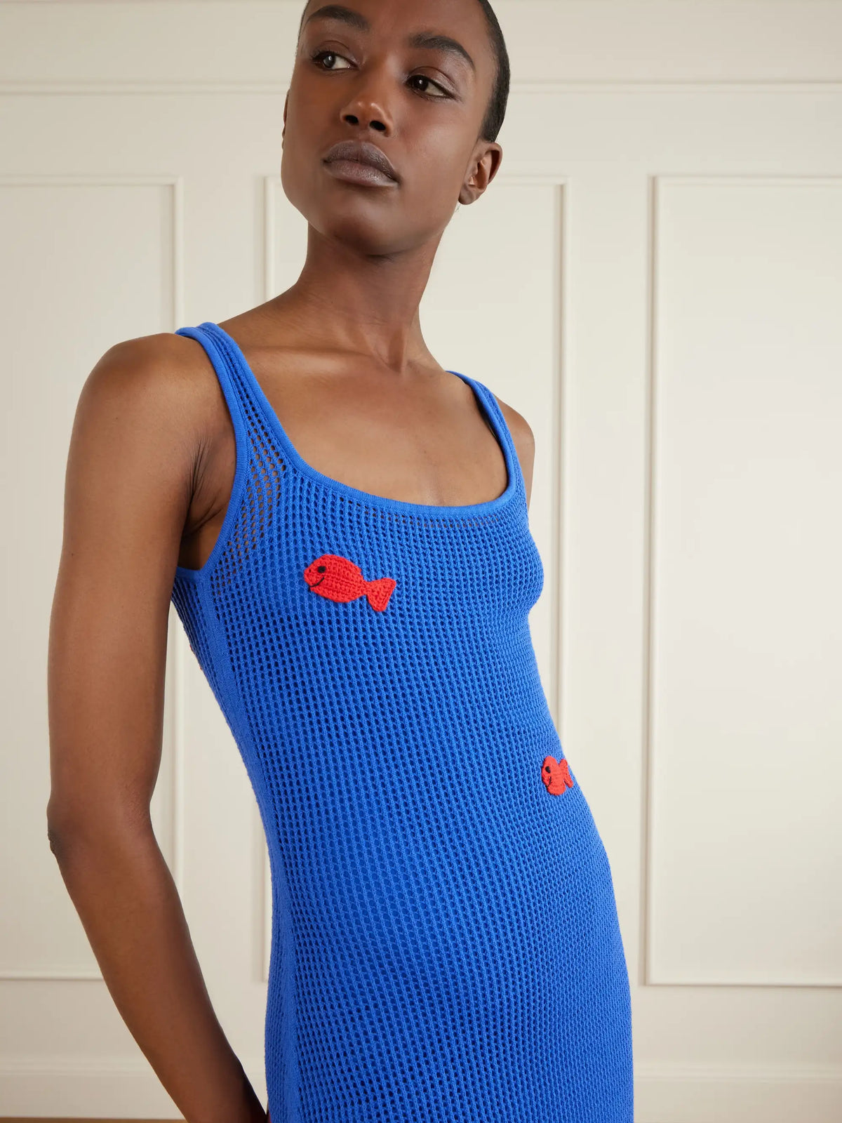 + Da Adolfo Pietro Crocheted Embroidered Midi Dress