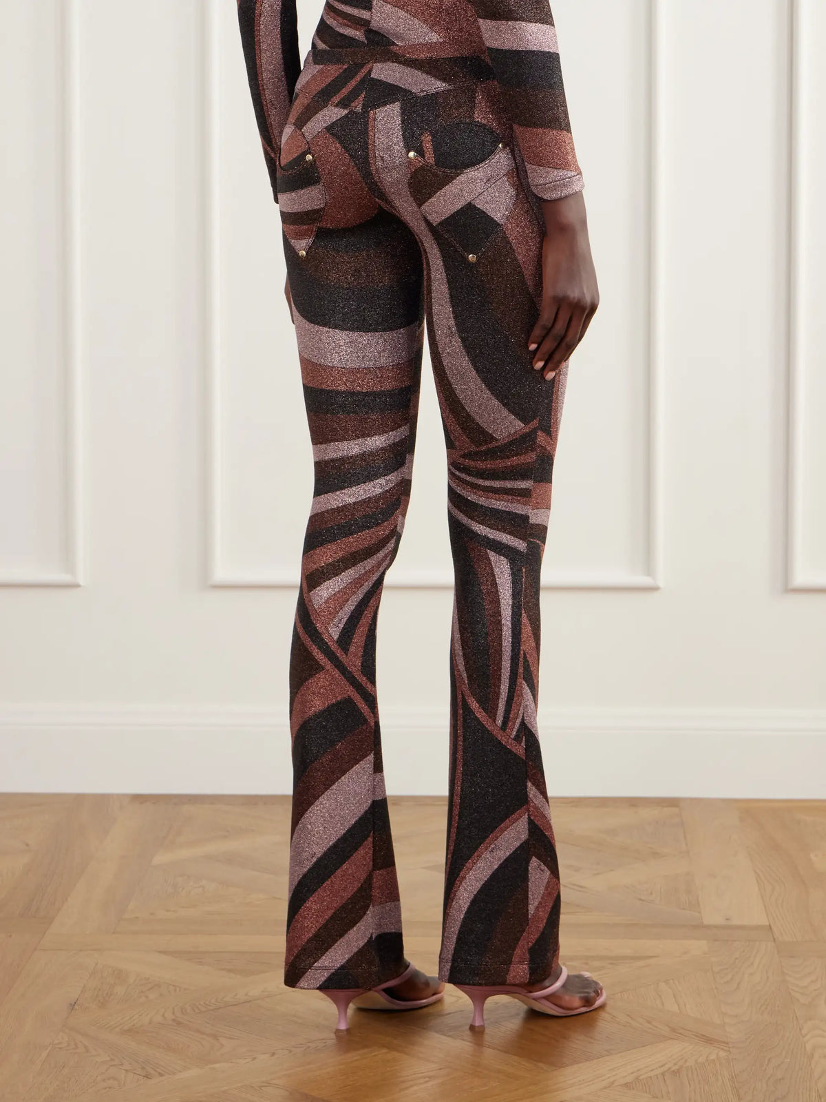 PUCCI Printed Stretch-jersey Flared Pants