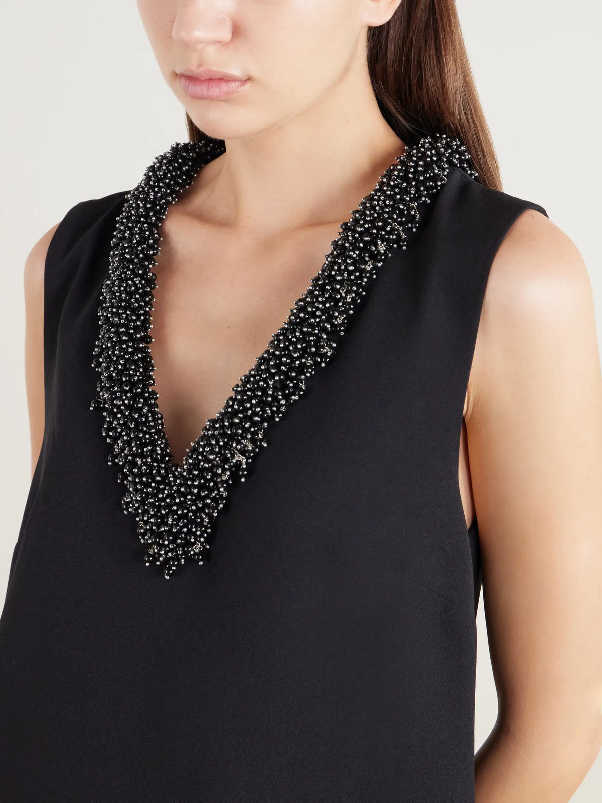 SIMKHAI Reux Bead-embellished Crepe Mini Dress