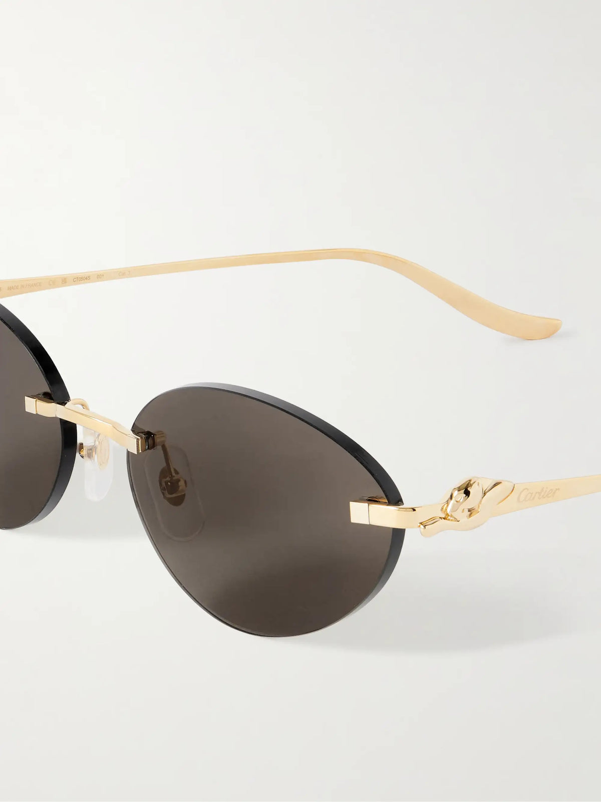 Panthère Cat-eye Gold-tone Sunglasses