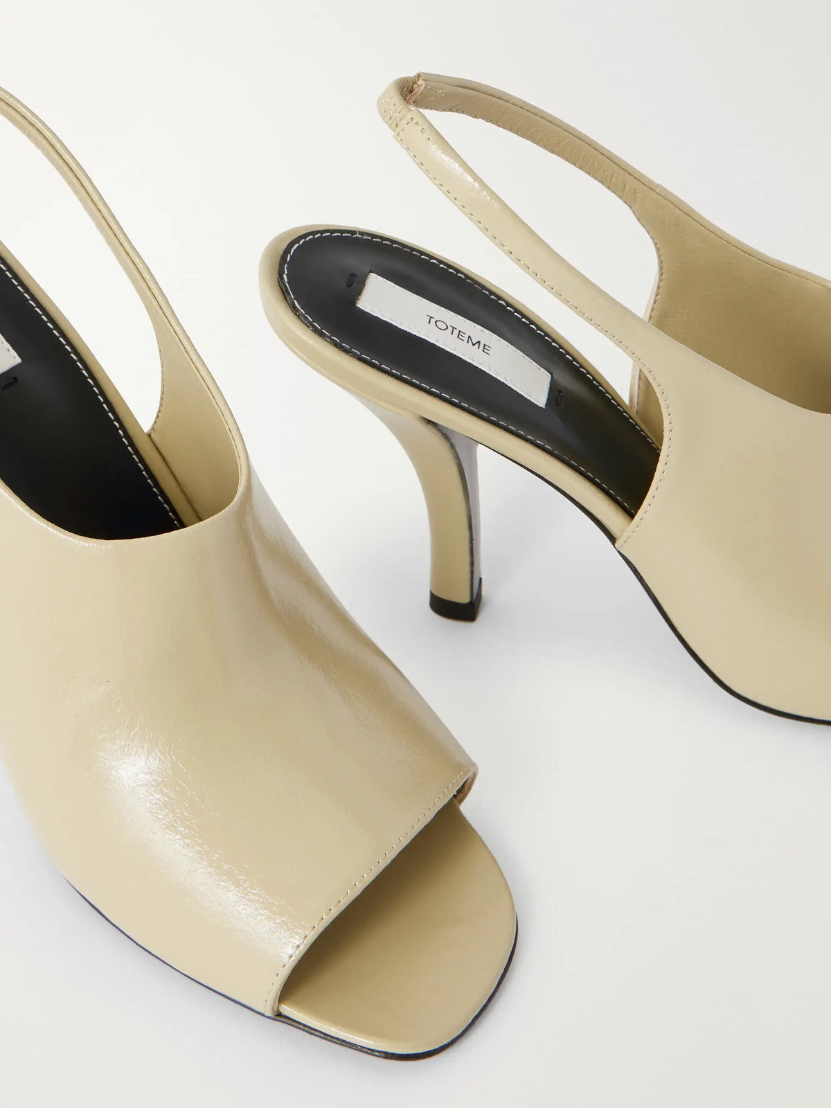 Glossed-leather Sandals