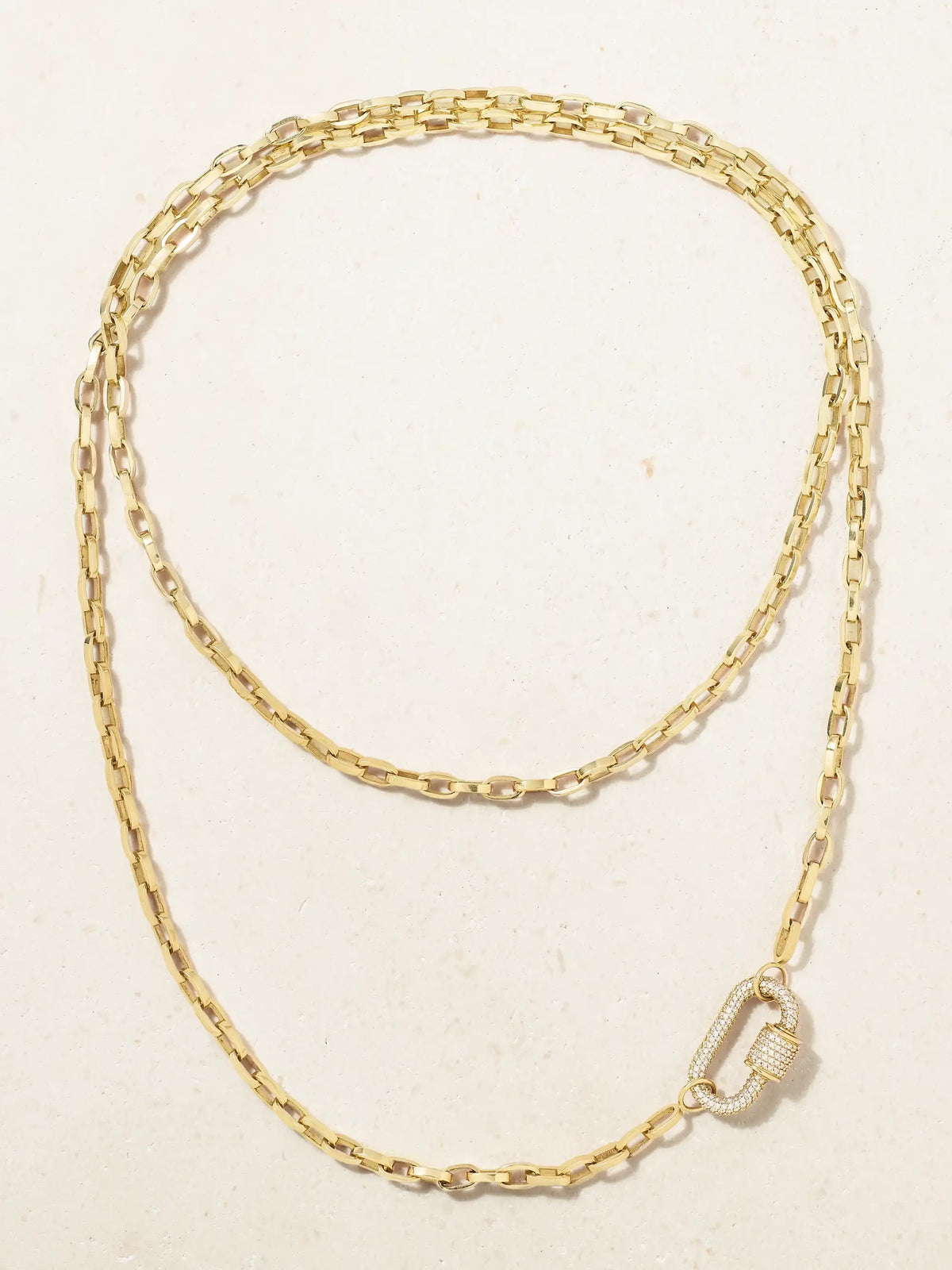 Biker Chain 14 And 18-karat Gold Diamond Necklace