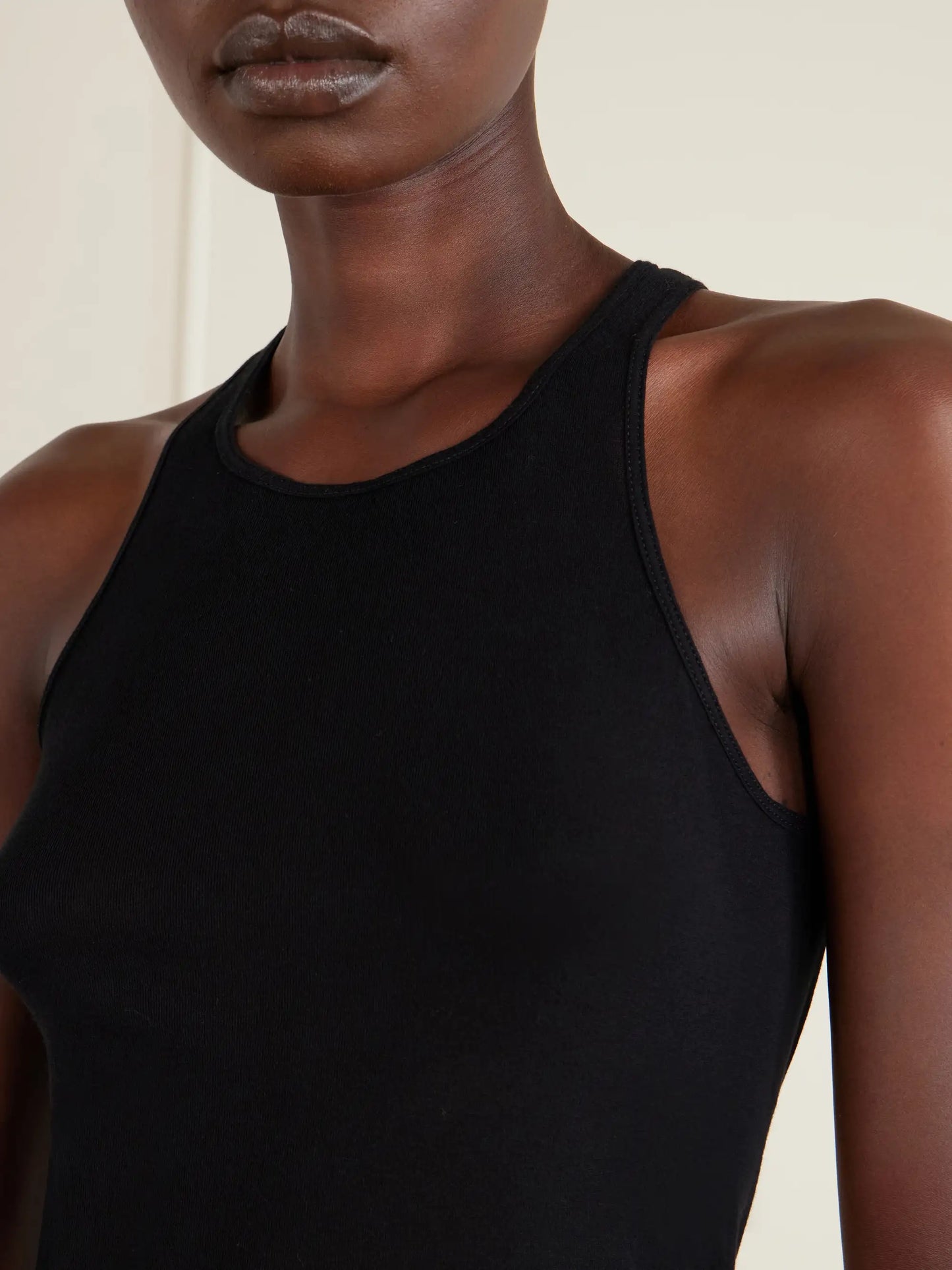 Ribbed Cotton-jersey Tank
