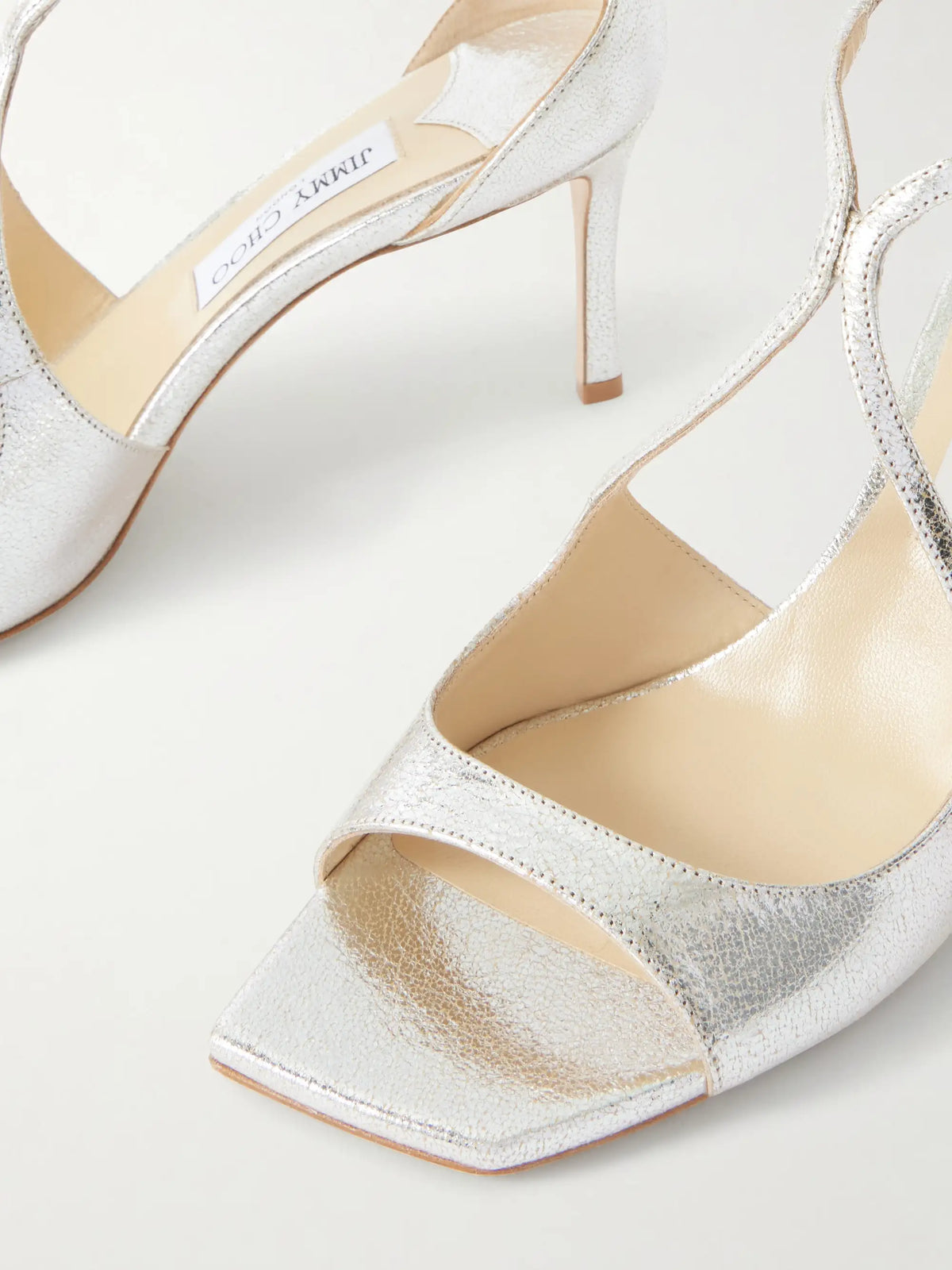 Azia 95 Metallic Textured-leather Sandals
