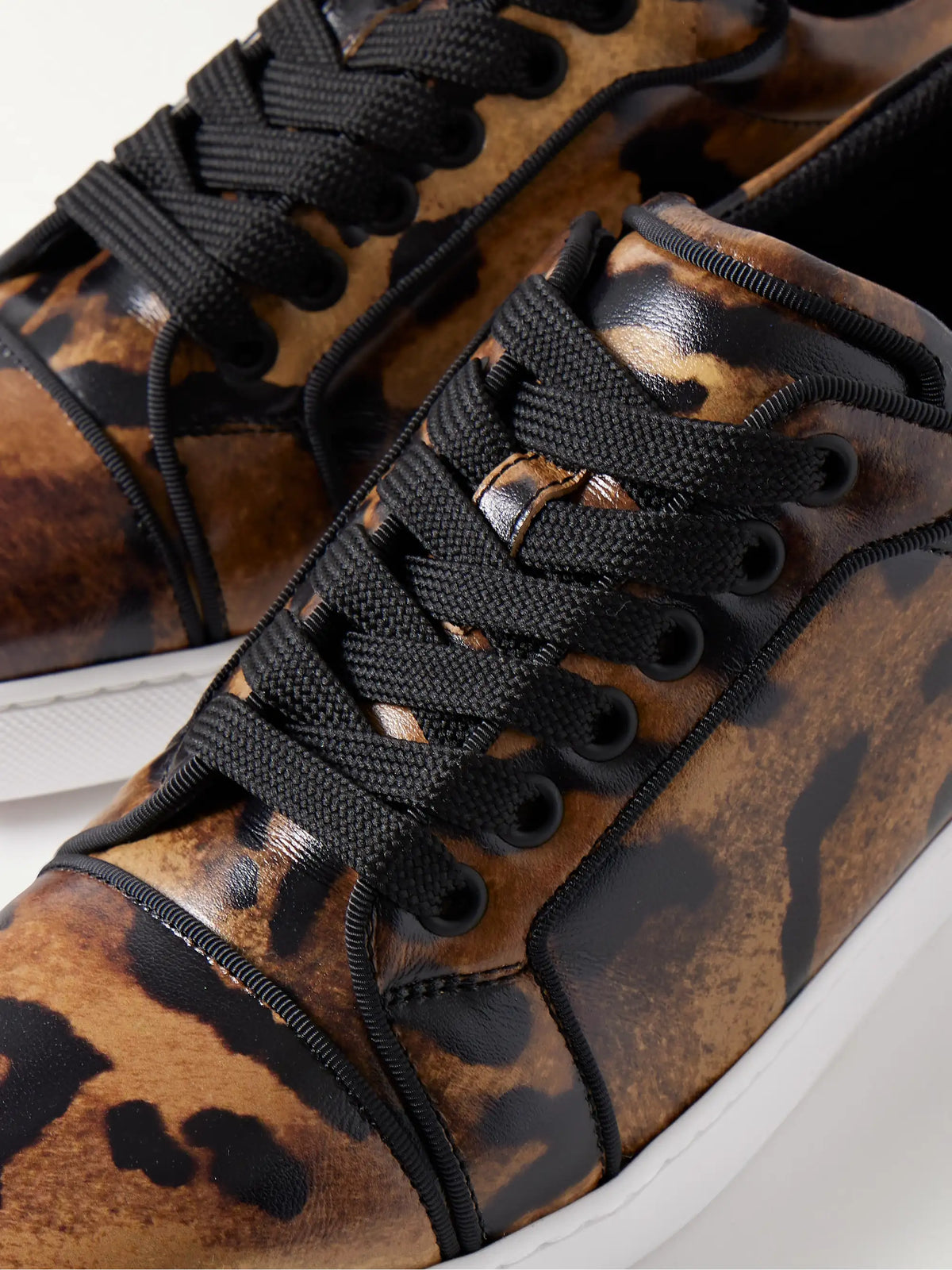 Fun Louise Junior Leopard-print Leather Sneakers