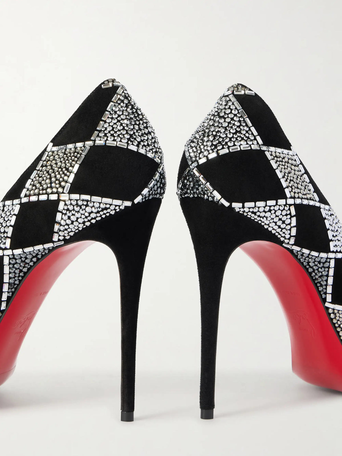 Doria 100 Crystal-embellished Suede Pumps