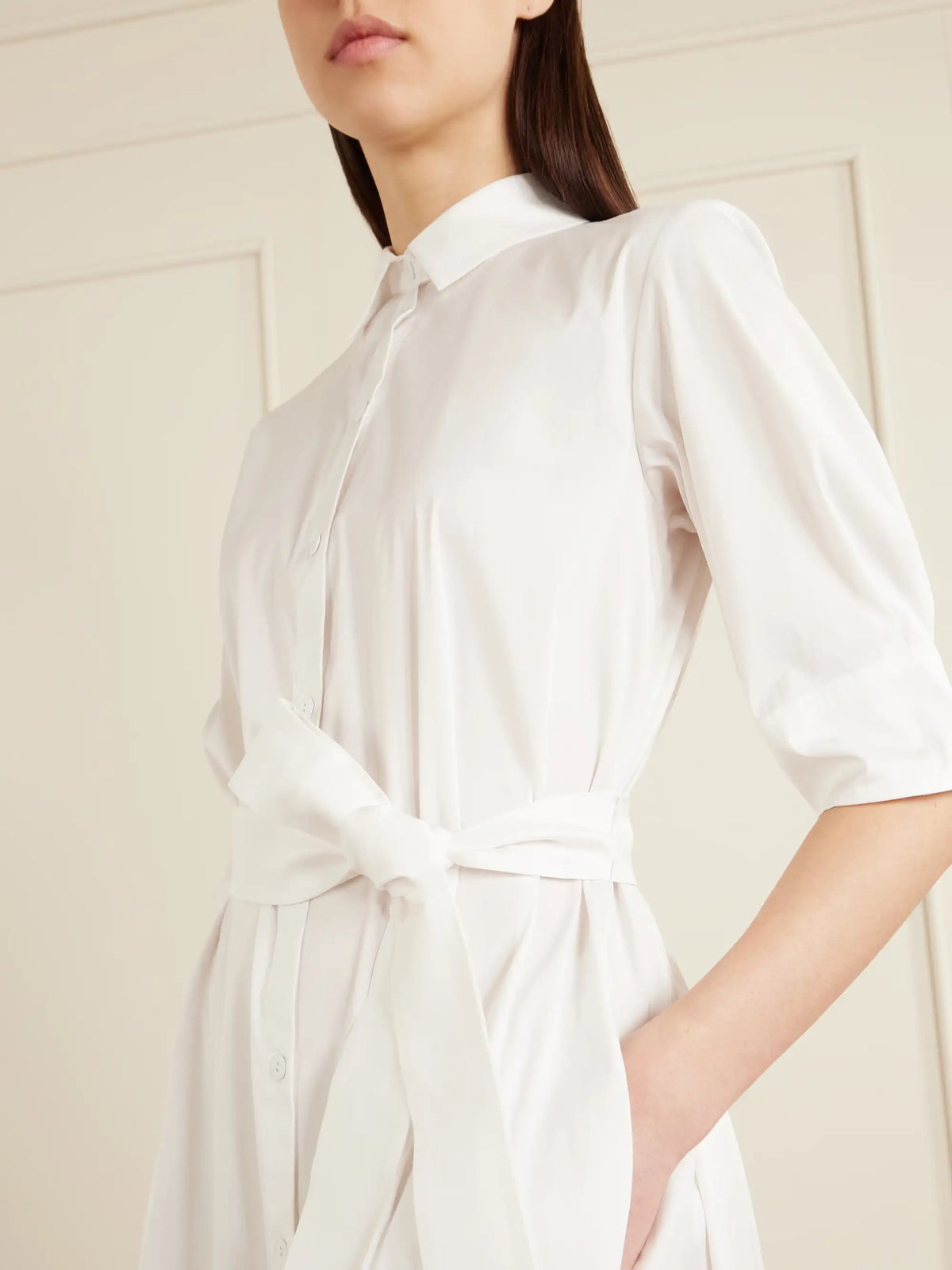 Beachwear Cotton-blend Poplin Midi Dress