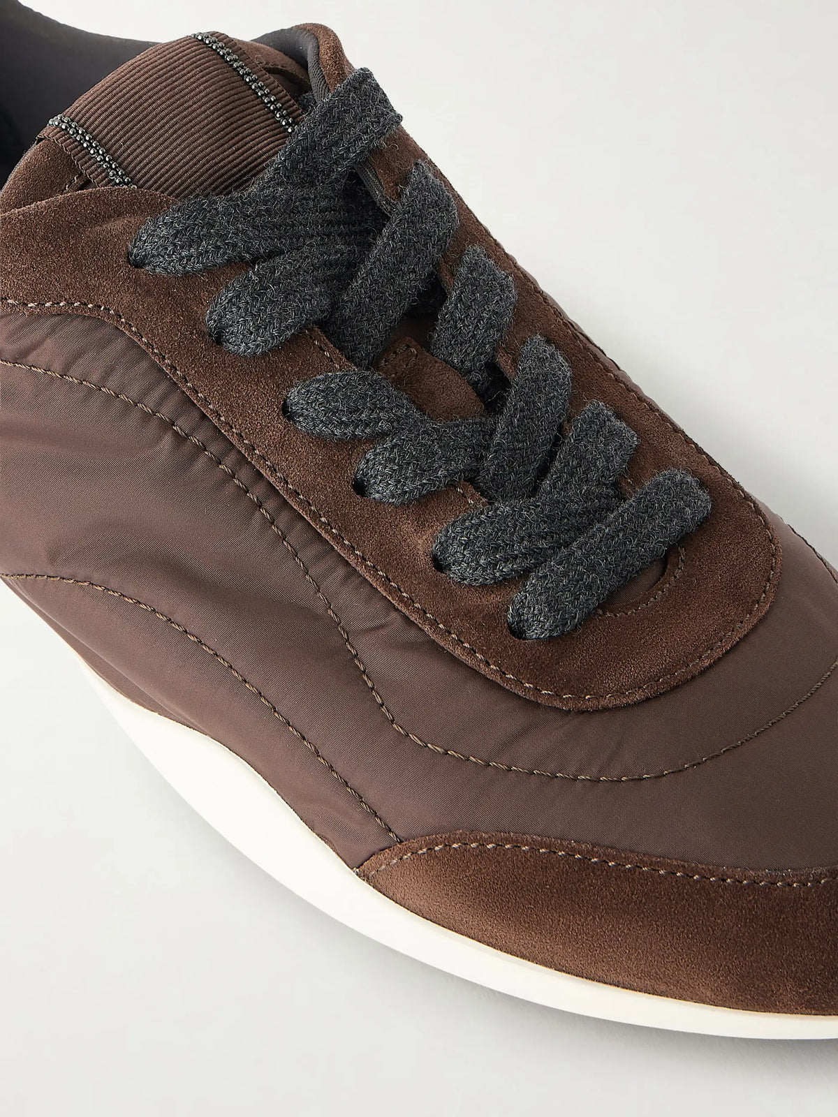 Shell And Suede Sneakers