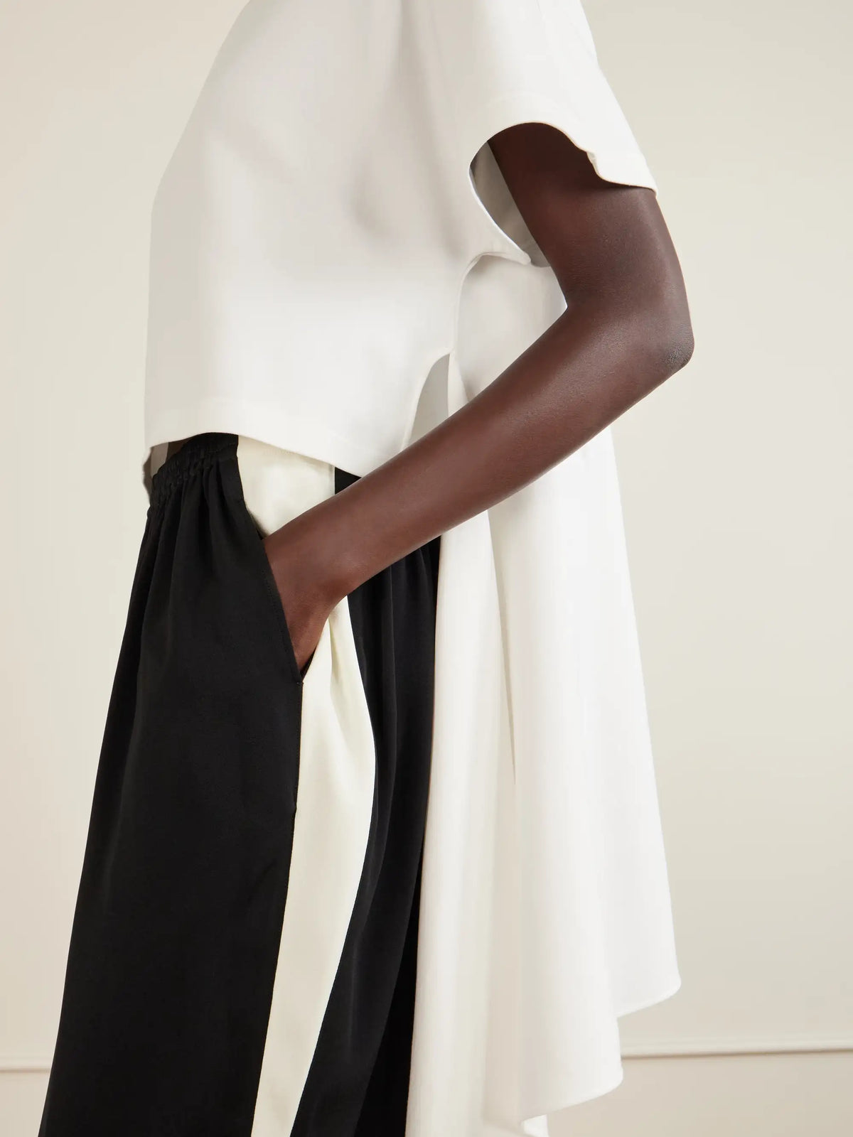 Alaïa Asymmetric Cotton-blend Jersey T-shirt