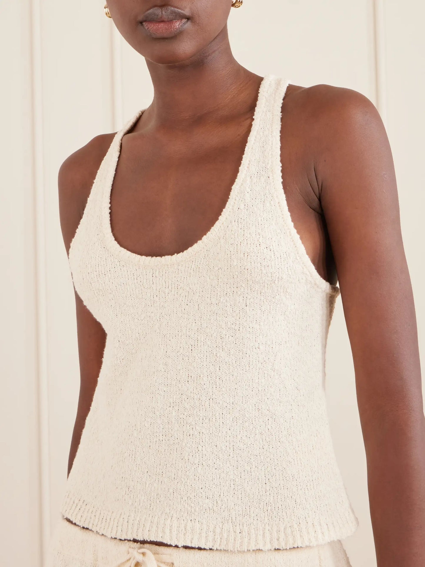 Tia Cotton-bouclé Tank Top