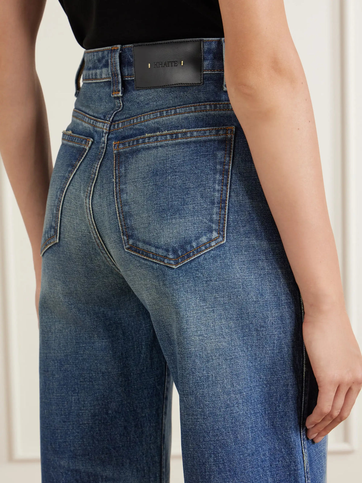 KHAITE Dane High-rise Wide-leg Stretch Jeans