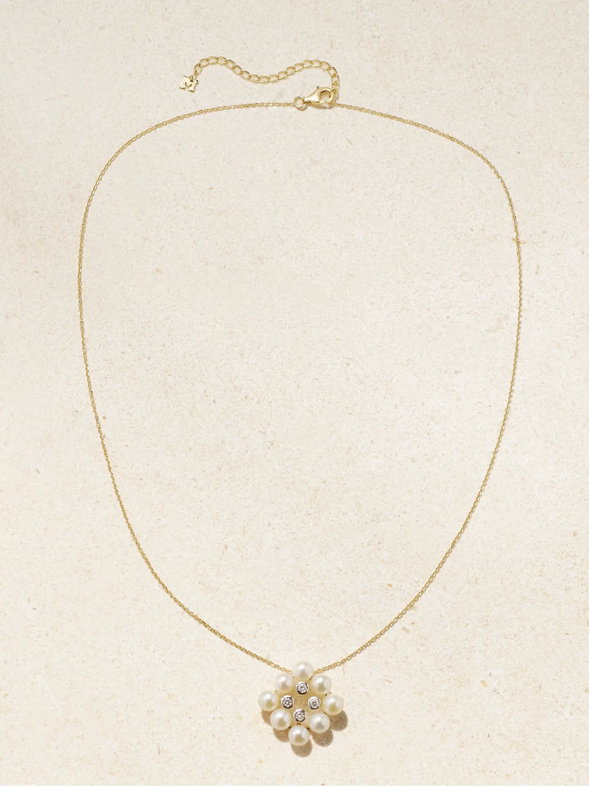 14-karat Yellow And White Gold, Pearl And Diamond Necklace