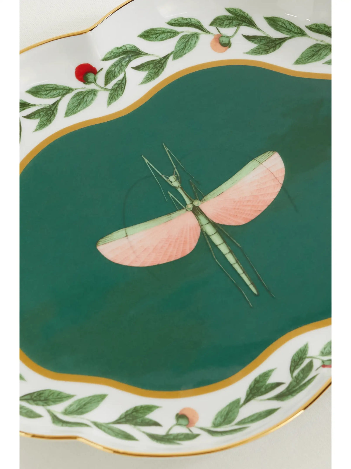 Tea For Two Gold-plated Porcelain Tray