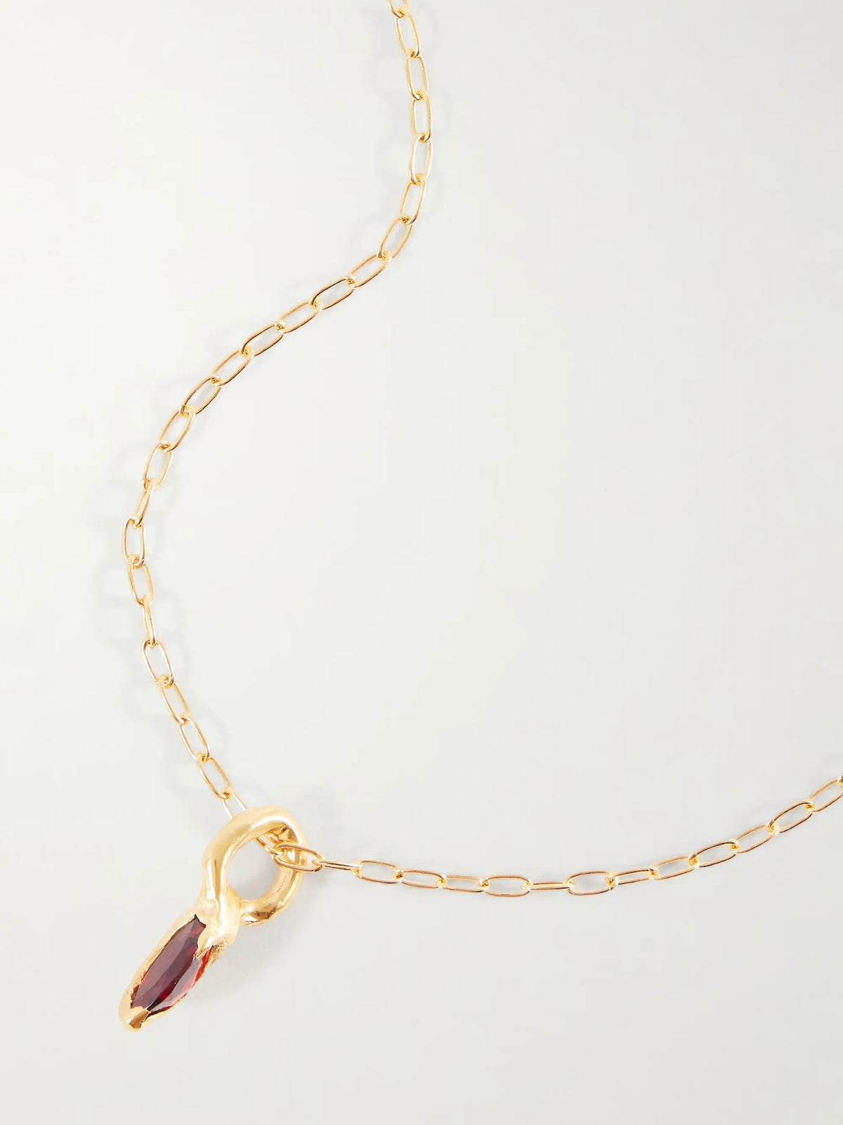 Enero Gold-plated And Garnet Pendant Necklace