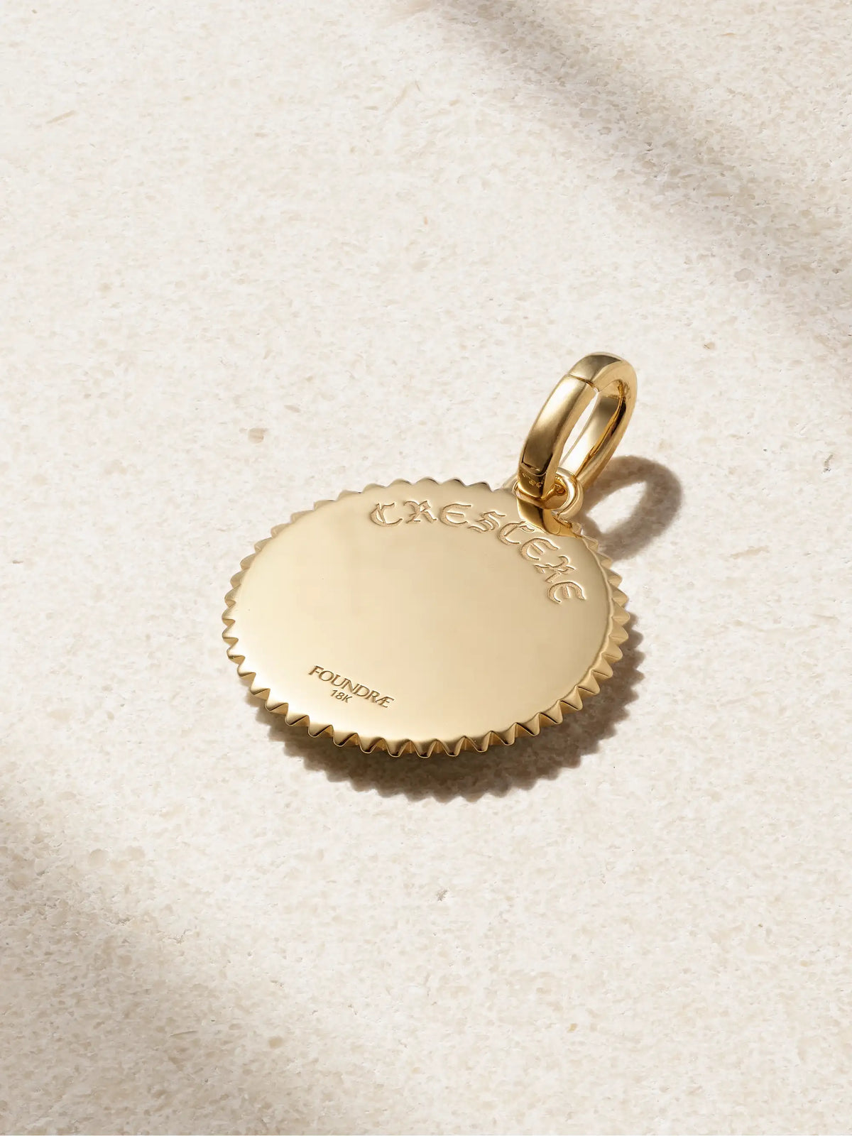 Crescent Medium 18-karat Gold, Enamel And Diamond Pendant