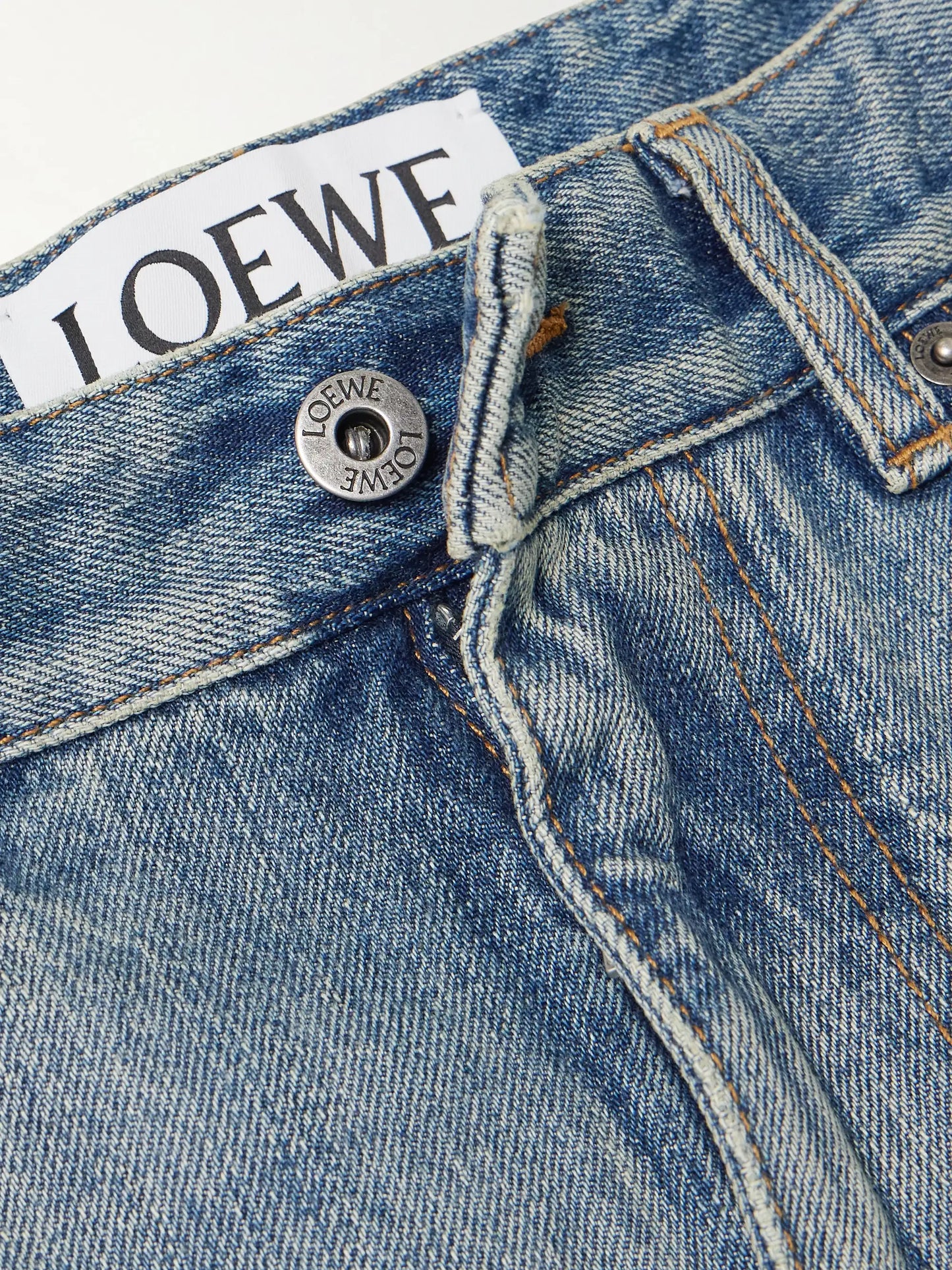 Embroidered High-rise Barrel-leg Jeans