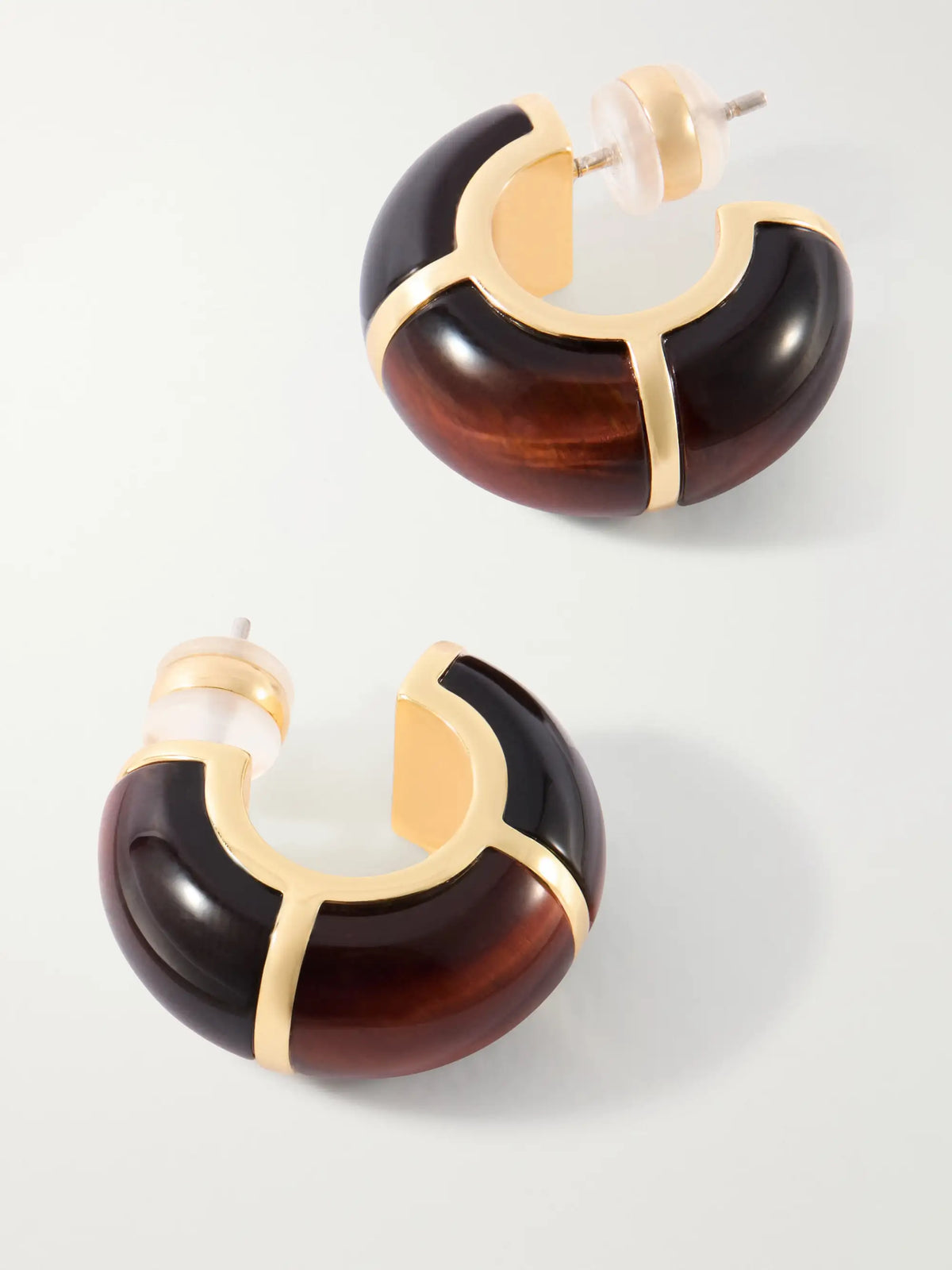 Lizzie Fortunato Zellige Gold-tone Tiger's Eye Earrings