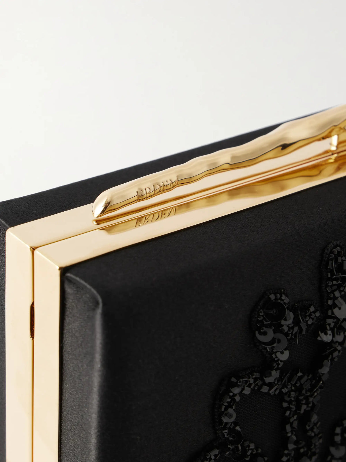 Bloom Embellished Satin Clutch