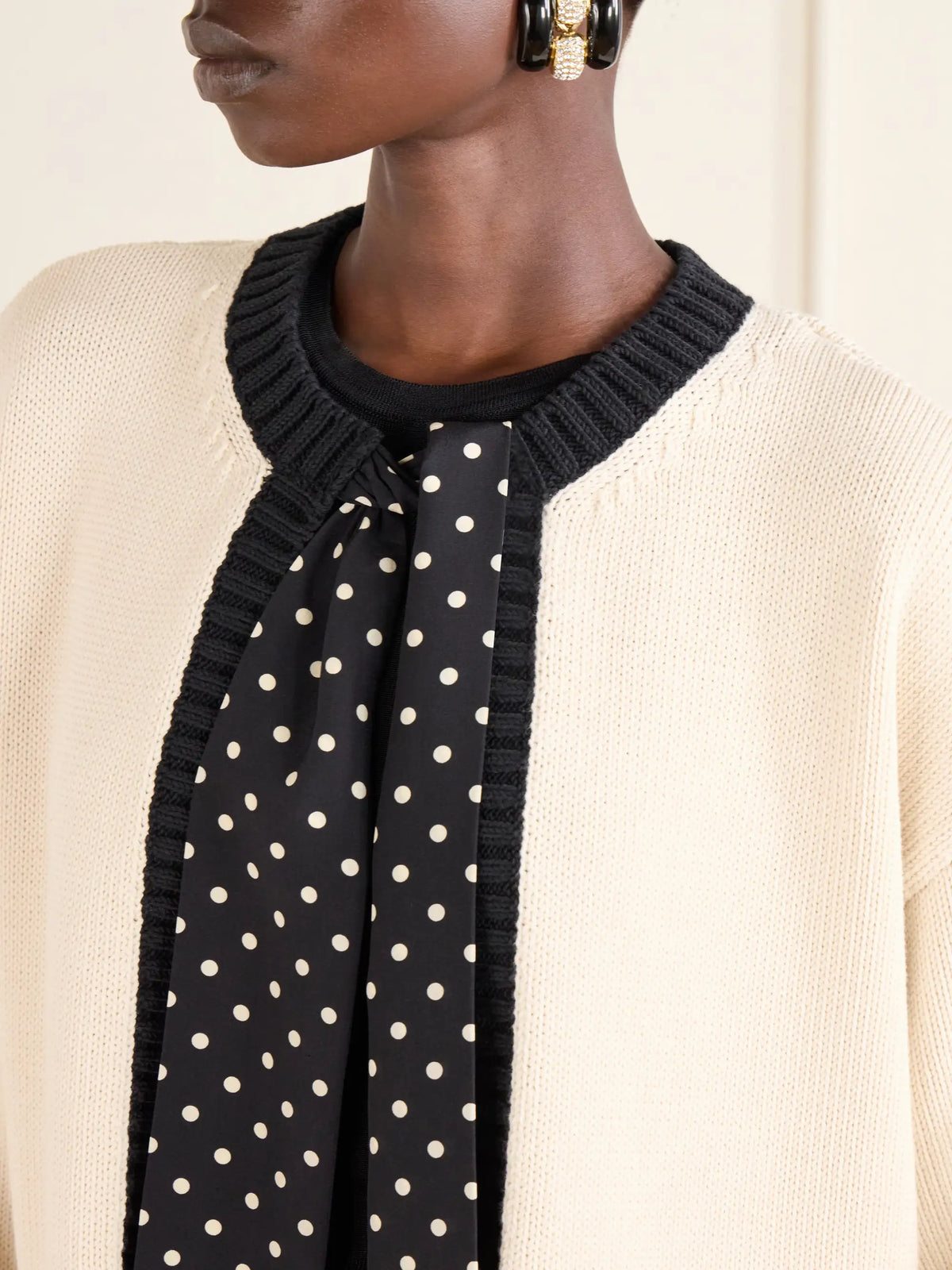 Silk-trimmed Cotton-blend Cardigan