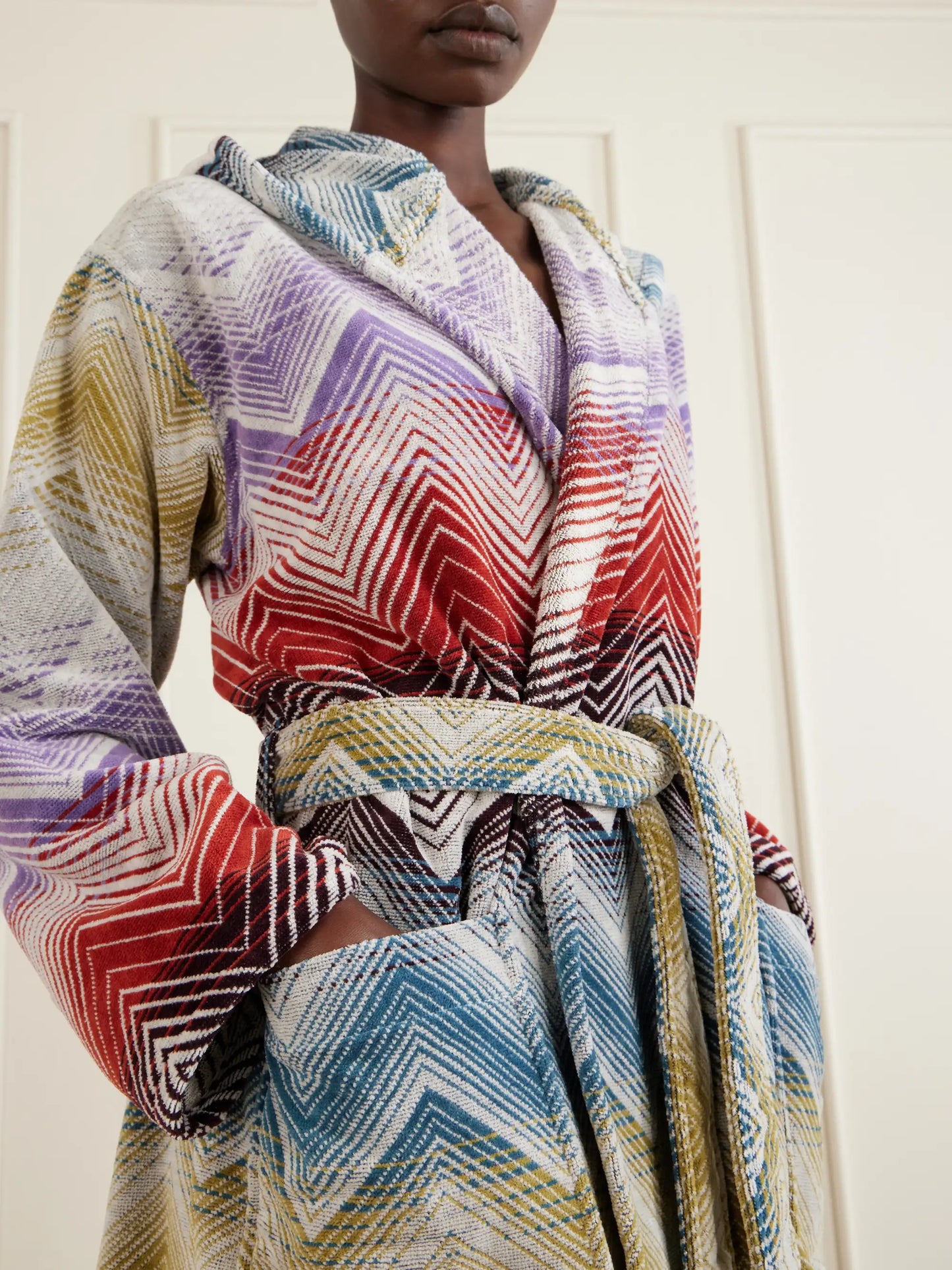 Marea Striped Cotton-terry Robe