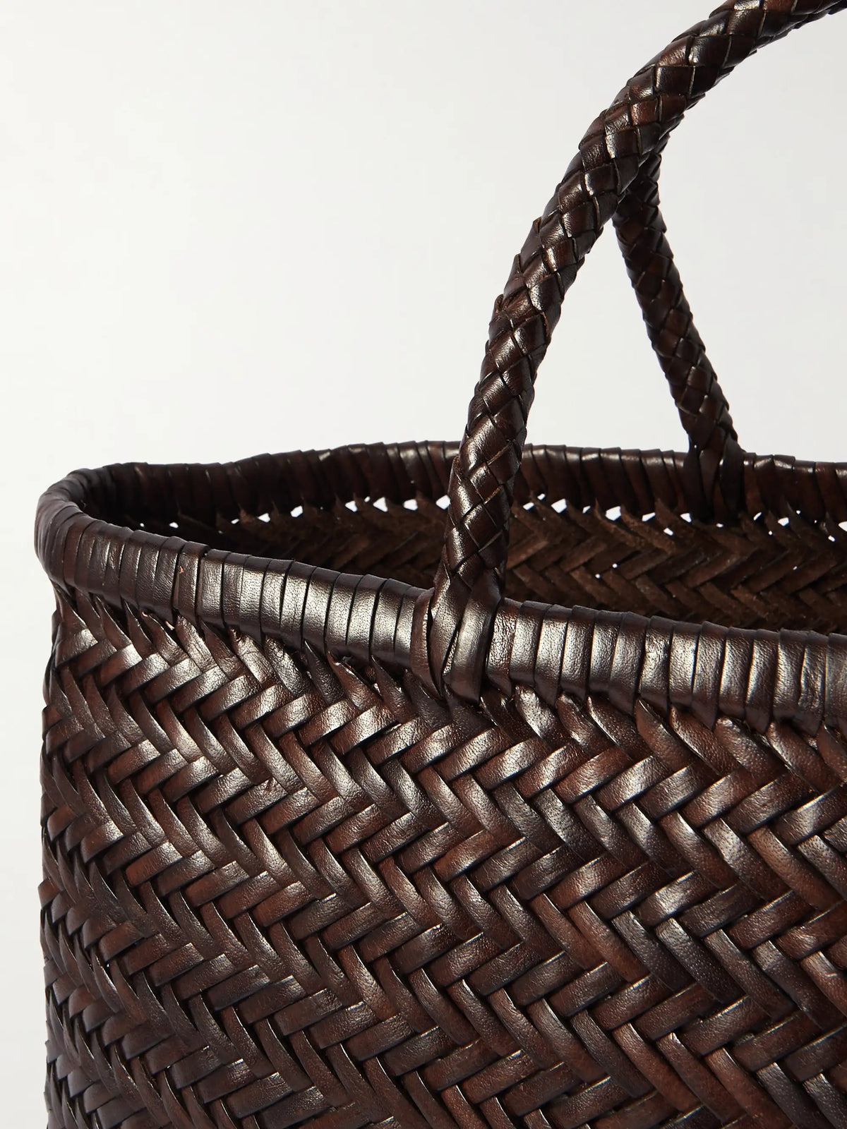 Bamboo Triple Jump Woven Leather Tote