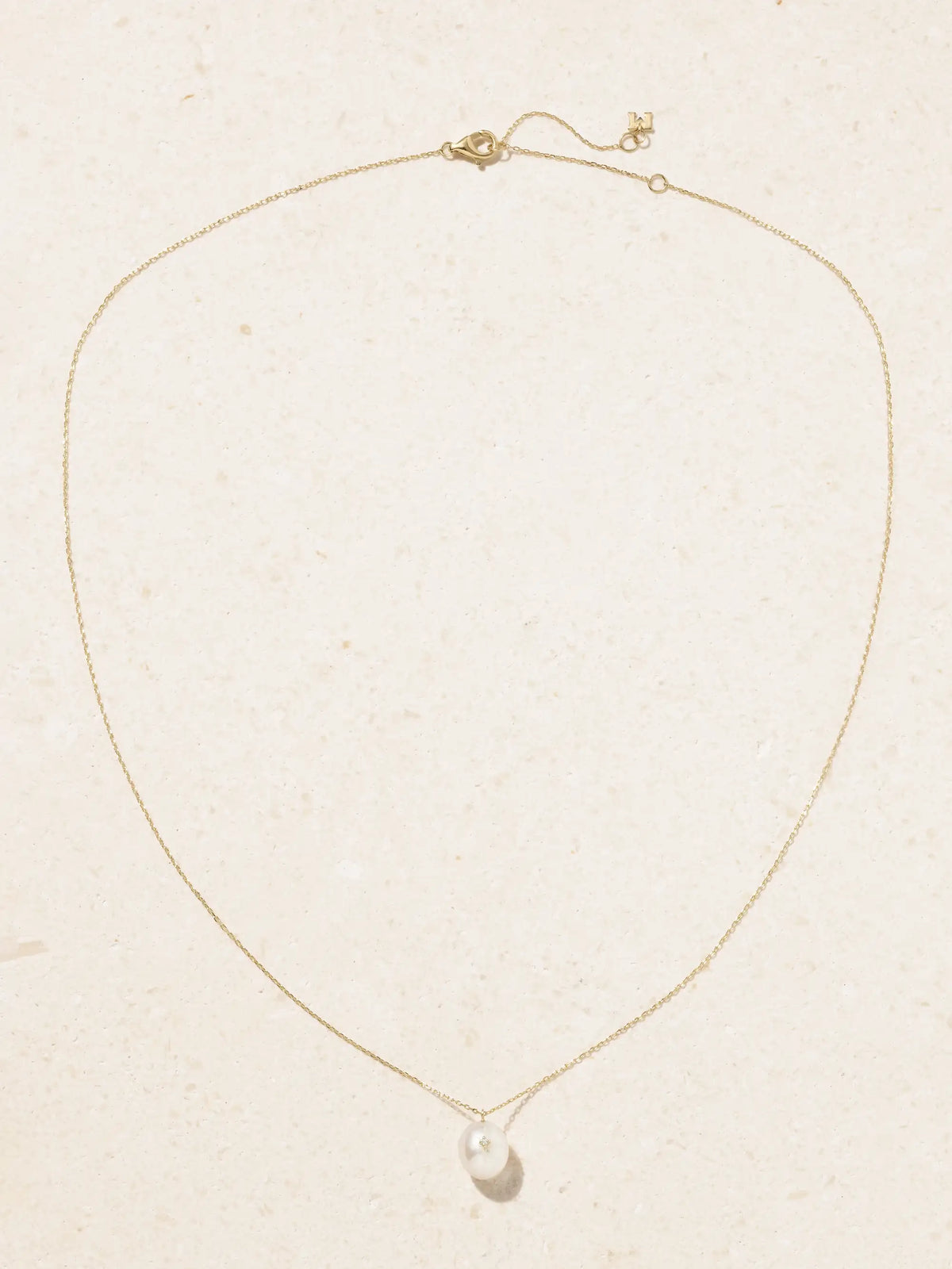Mateo 14-karat Gold, Pearl And Diamond Necklace