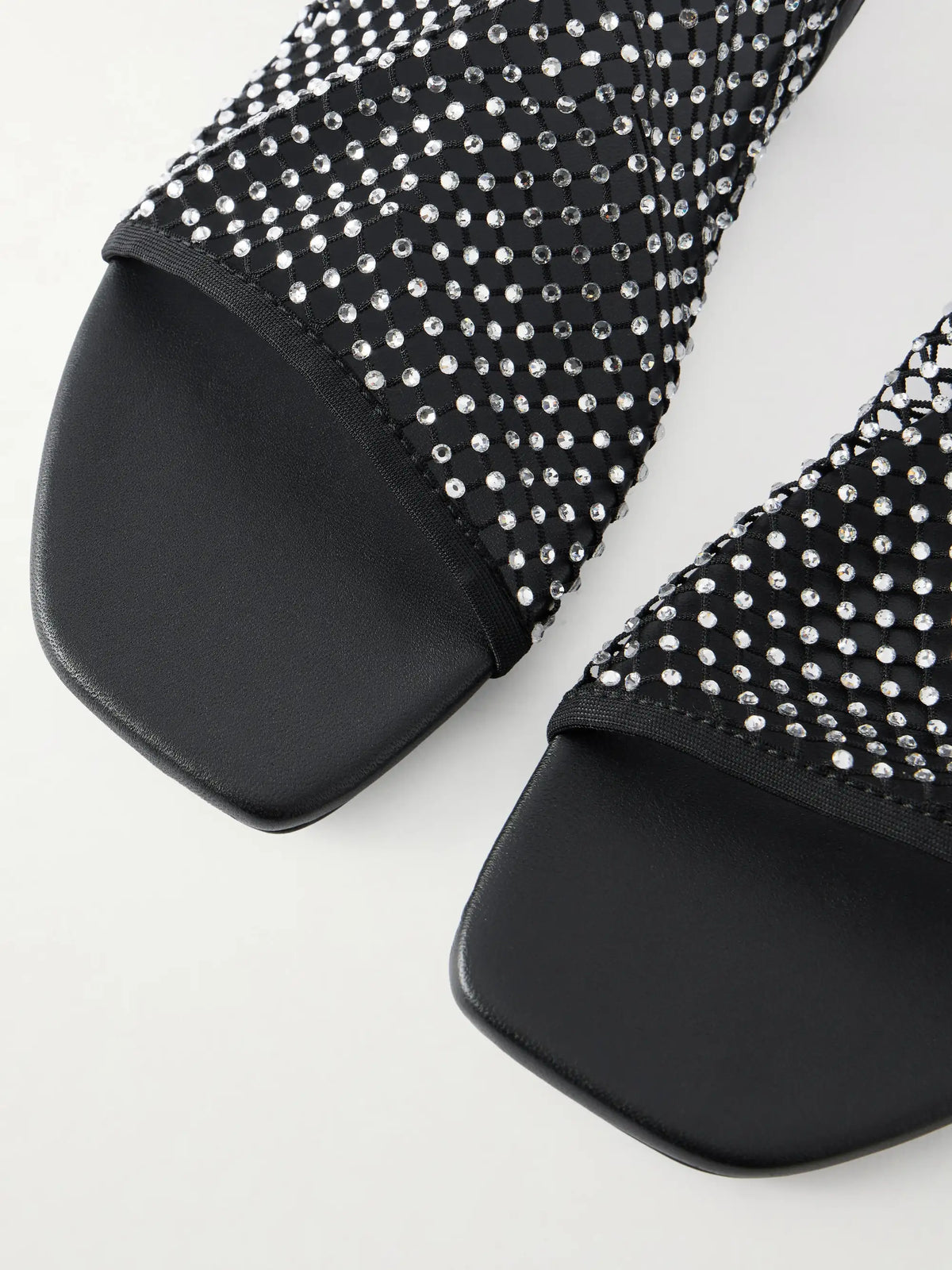 Minette Crystal-embellished Leather Sandals