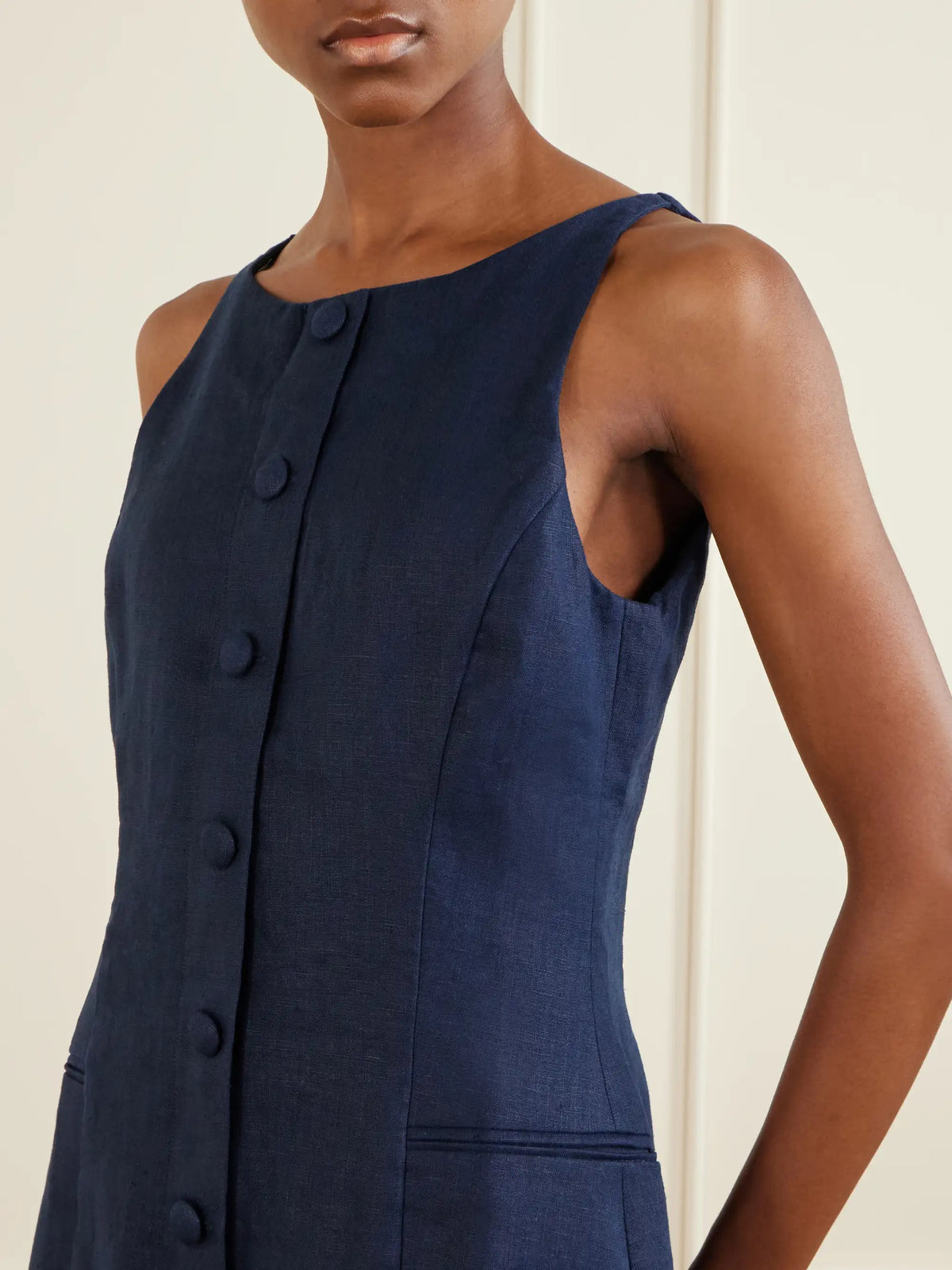 Faithfull Solana Linen Mini Dress
