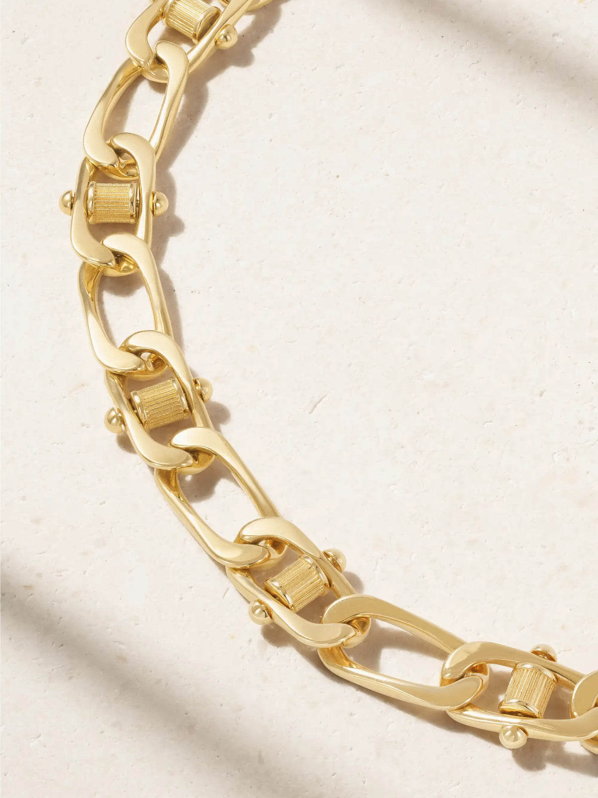 Pierced Curb 18-karat Gold Necklace