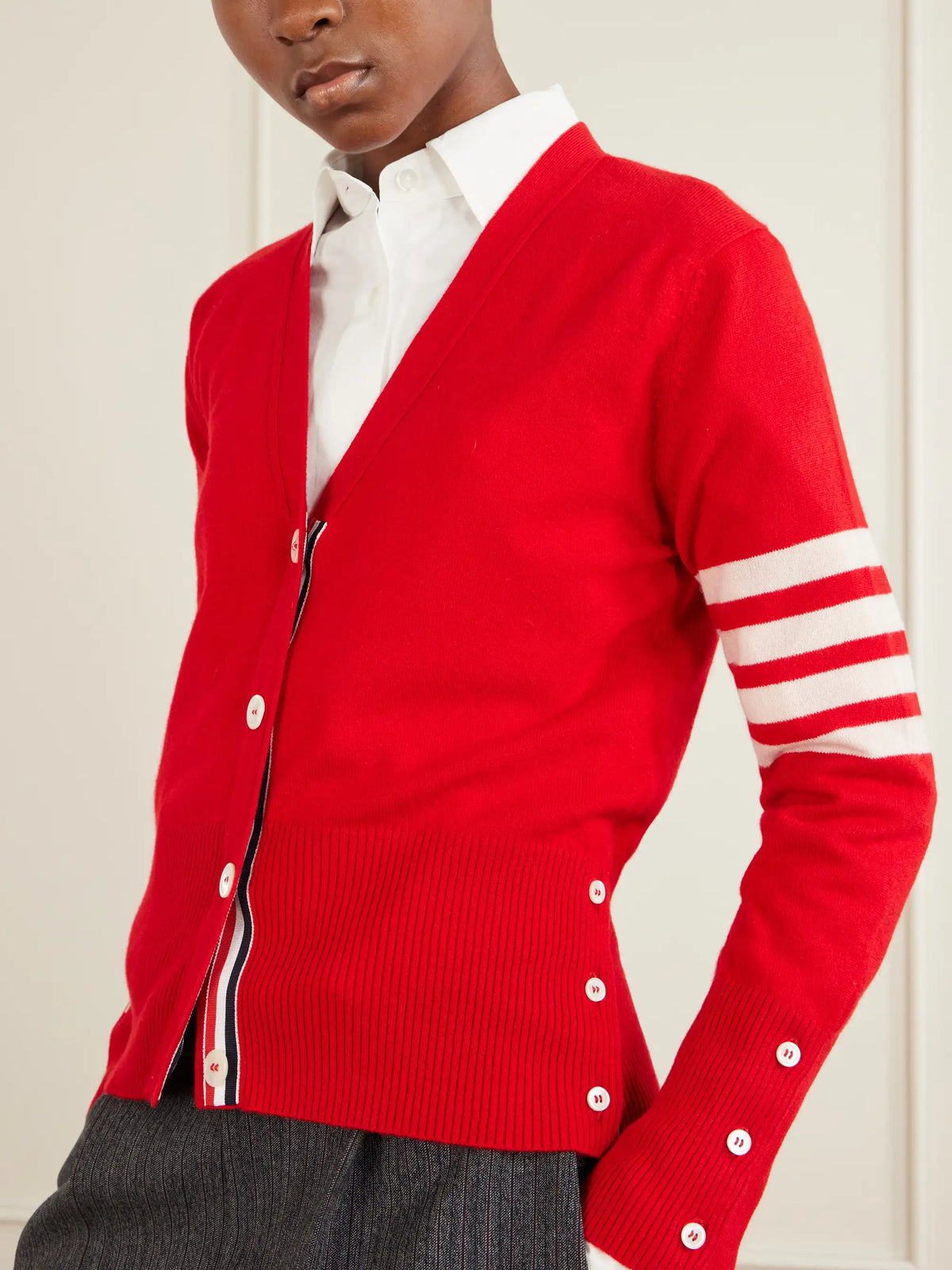 Thom Browne 4-bar Cashmere Cardigan