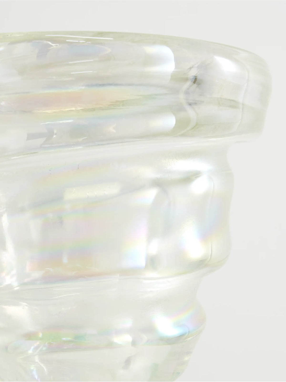 Cellophane Iridescent Murano Glass Vase
