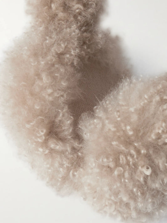 Wool-trimmed Shearling Earmuffs