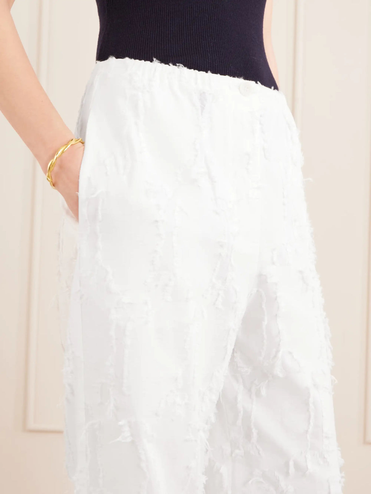 Proenza Schouler White Label Shilo Jacquard-knit Cotton-blend Straight-leg Pants