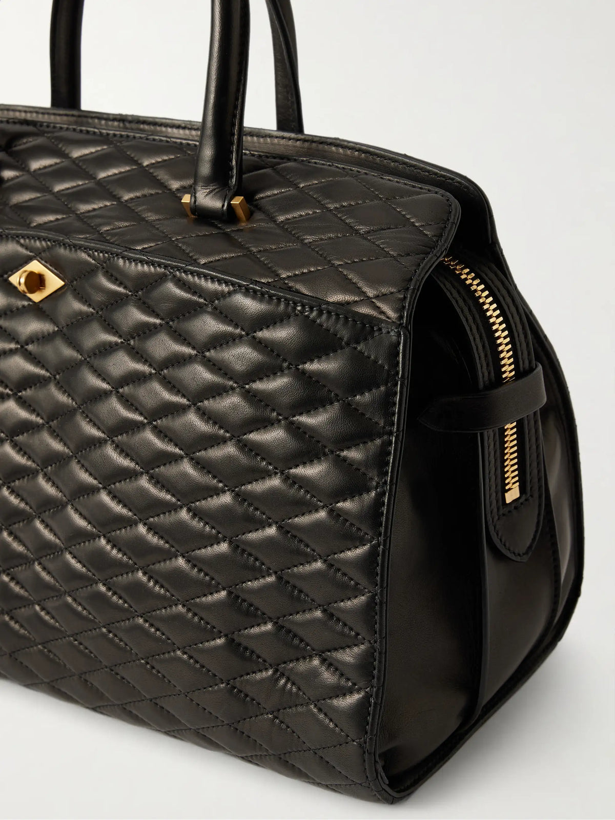 Private Eye Quilted Leather Tote