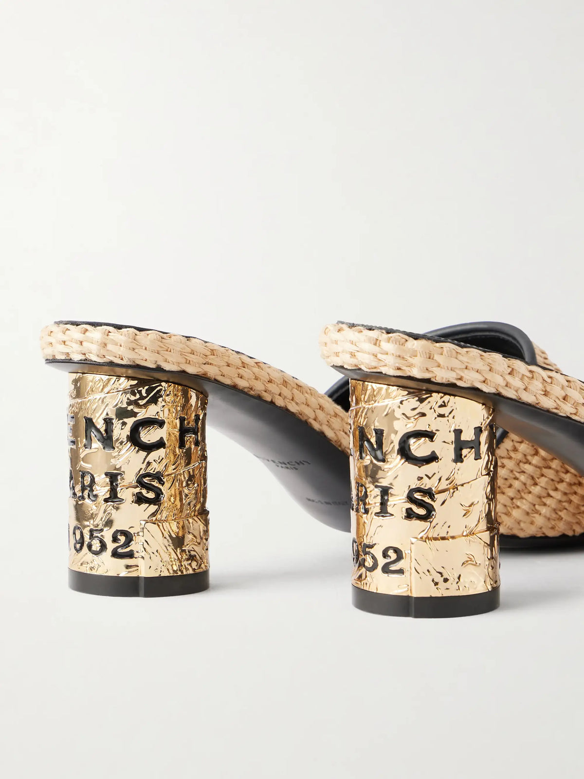 Tape Raffia Mules