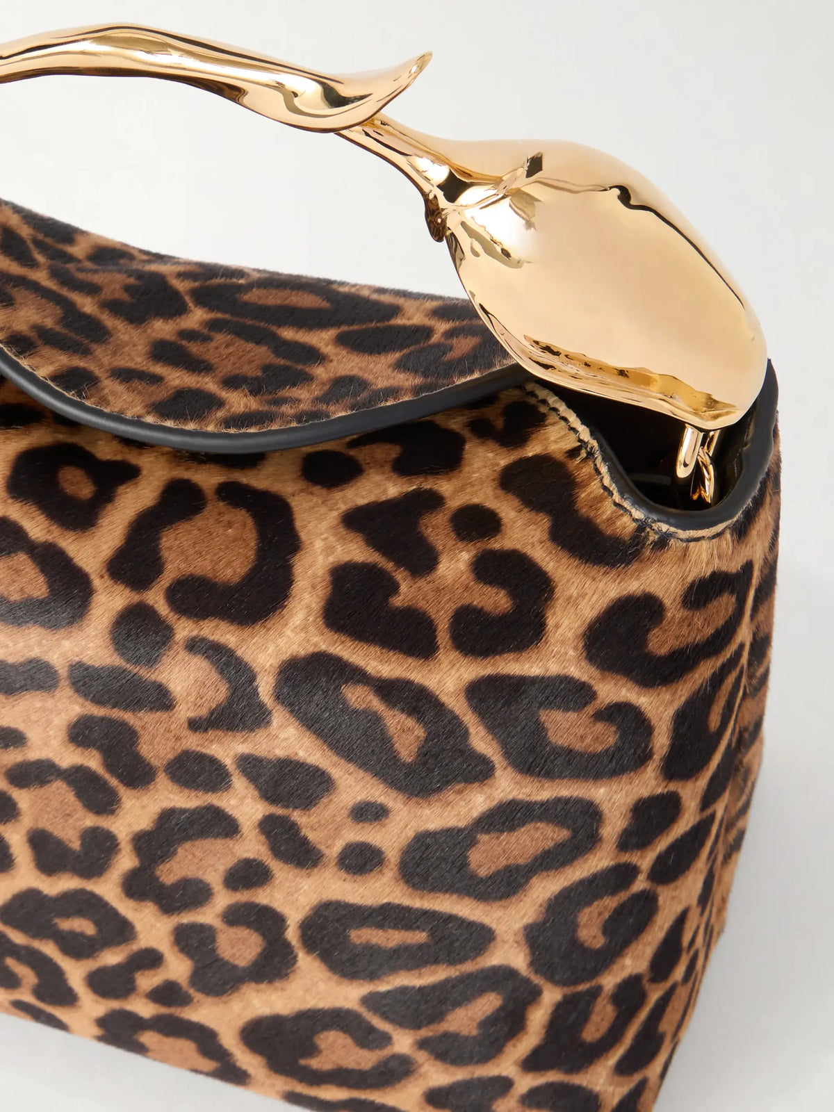 Bloom Mini Animal-print Calf Hair Clutch