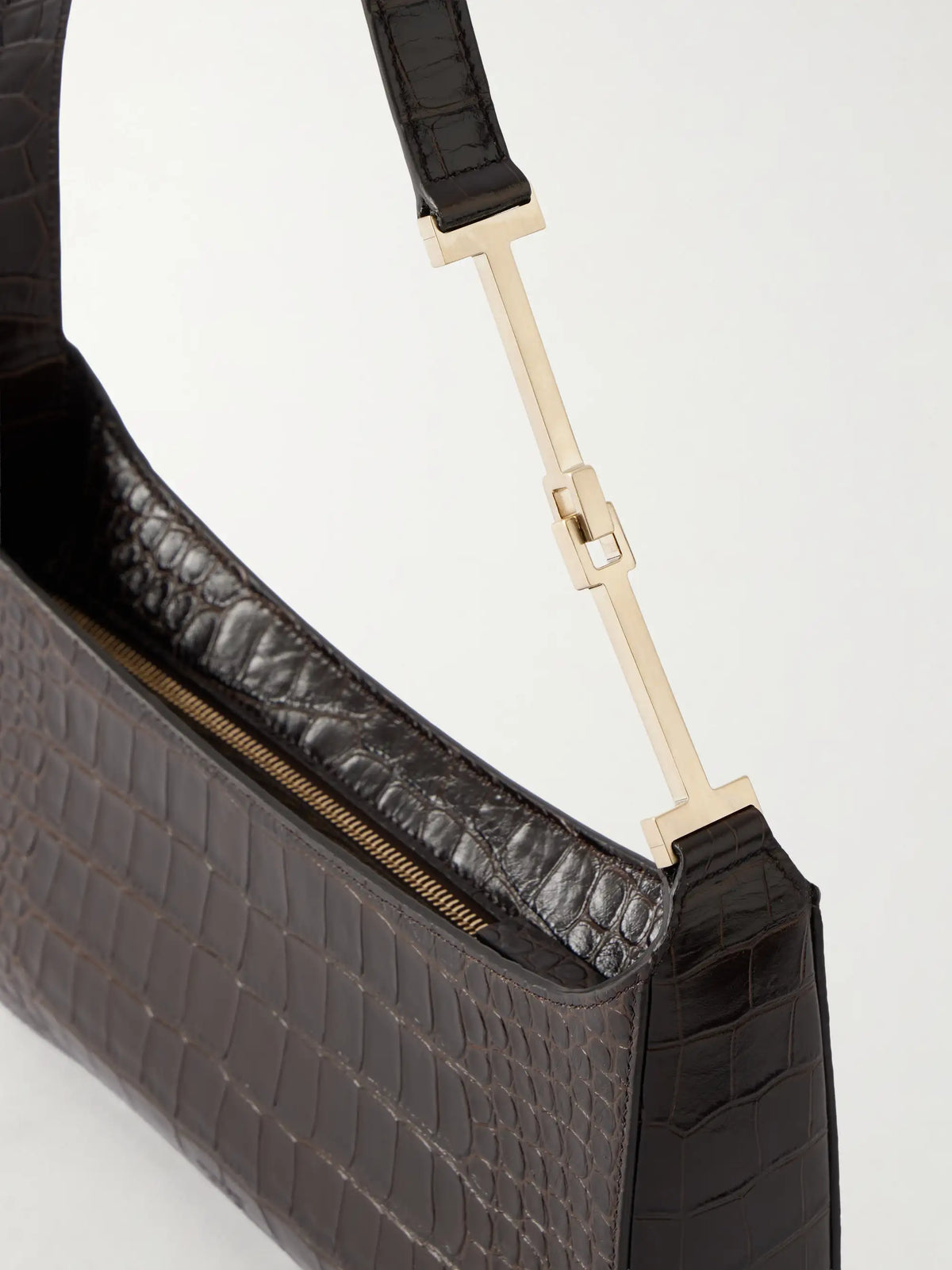 TOM FORD Arc Croc-effect Leather Shoulder Bag
