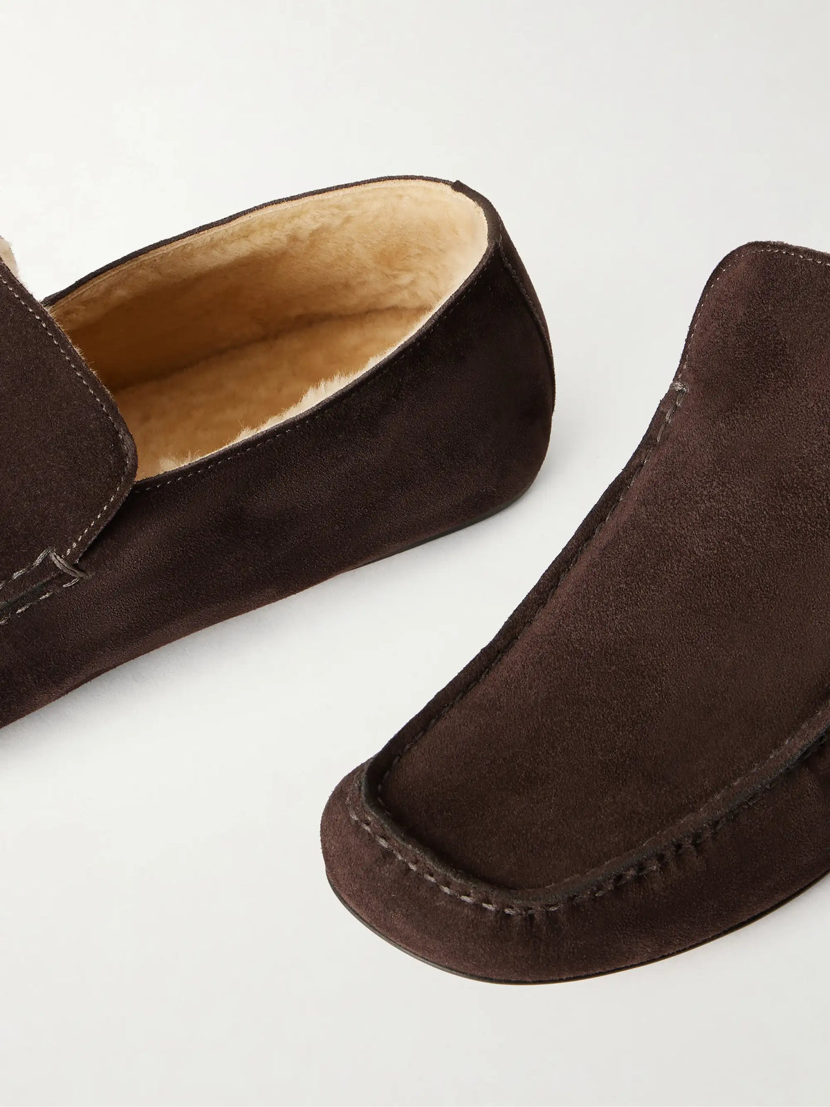 Leo Shearling-lined Suede Loafers