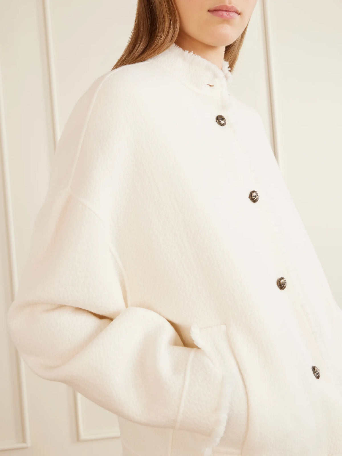 Max Mara Palmizi Fringed Wool-bouclé Jacket